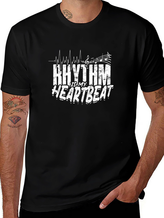 Rhythm is my Heartbeat Black T-Shirt