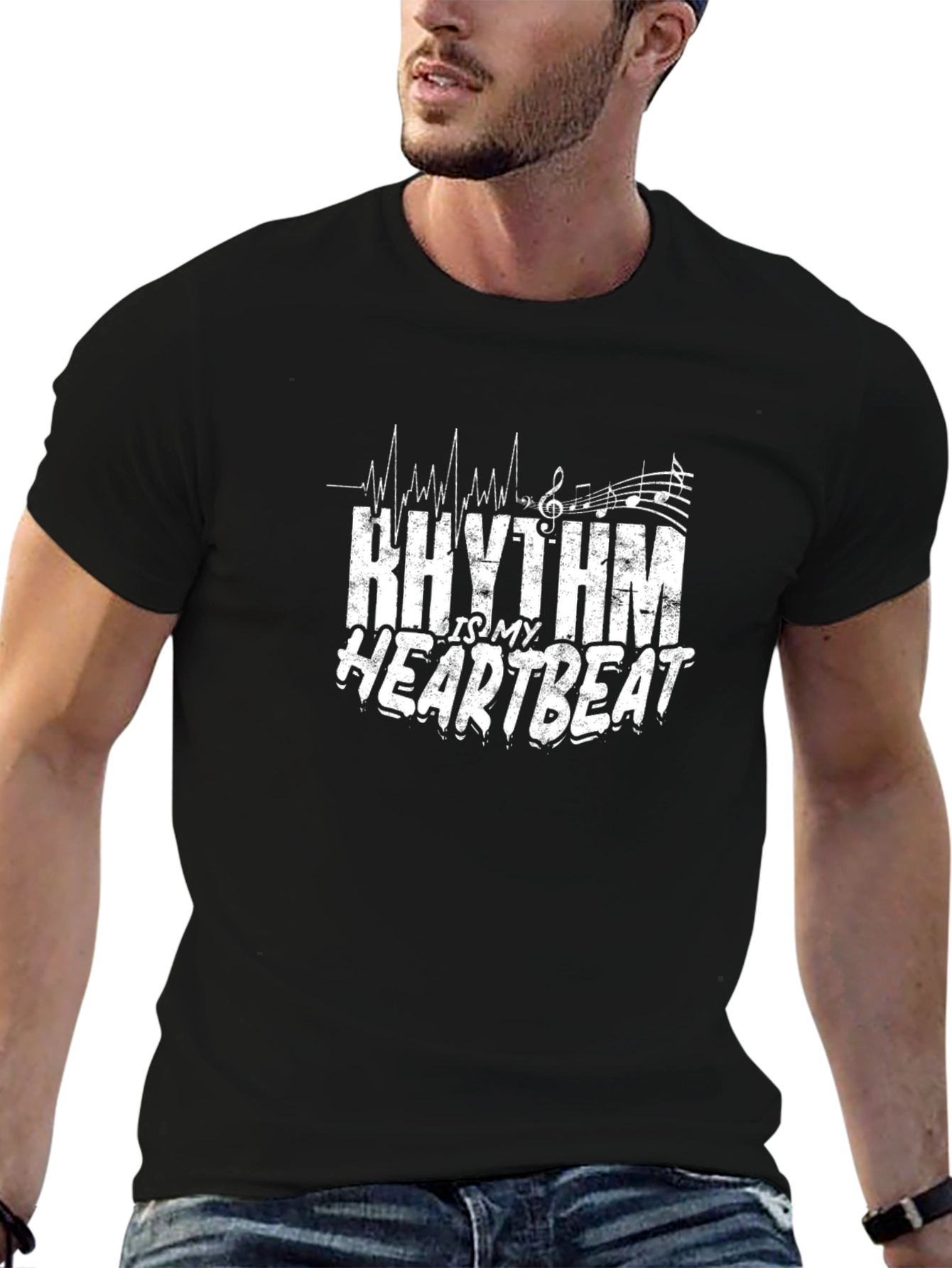 Rhythm is my Heartbeat Black T-Shirt