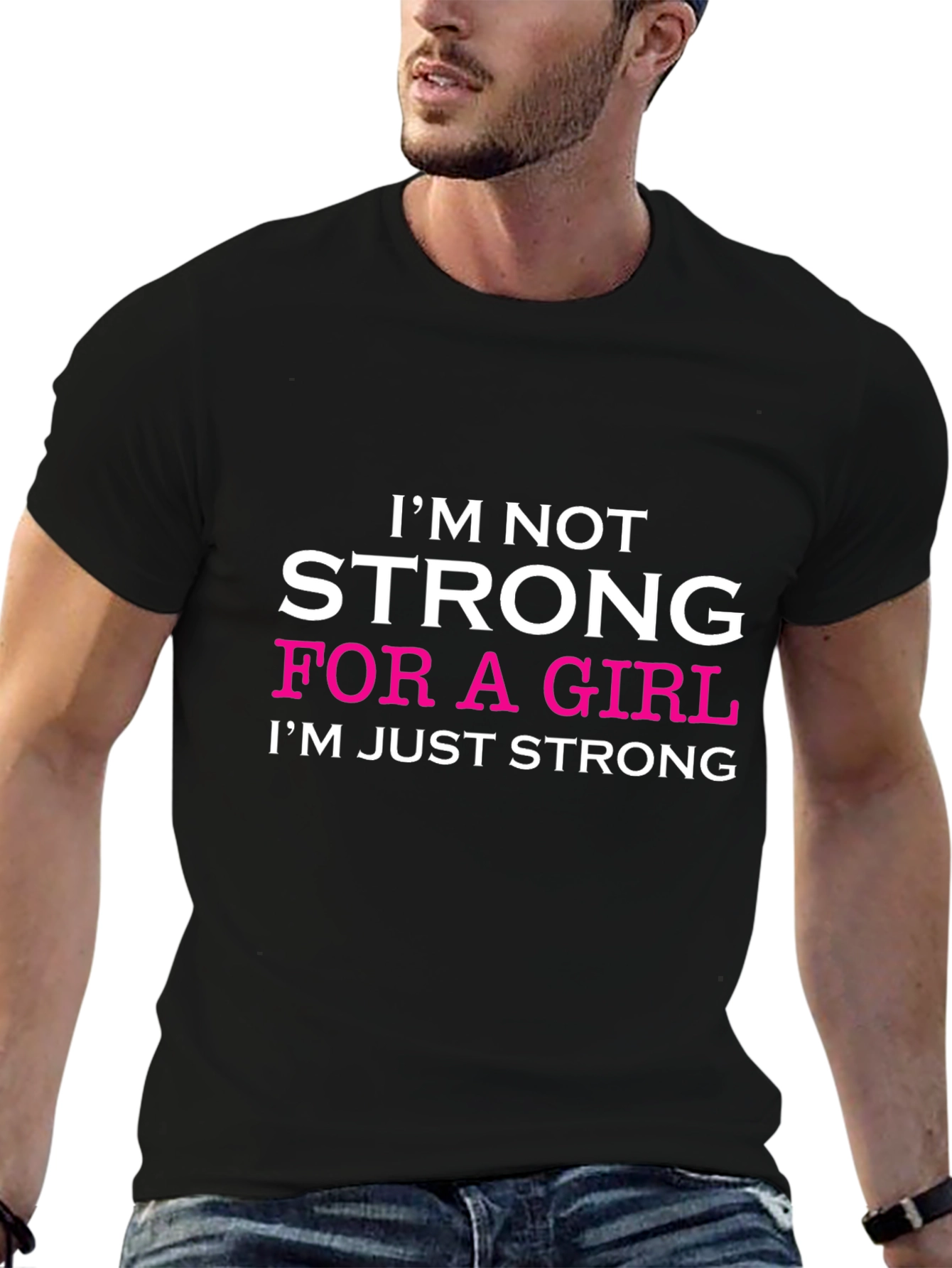 Strong Girl Graphic Tee - Black