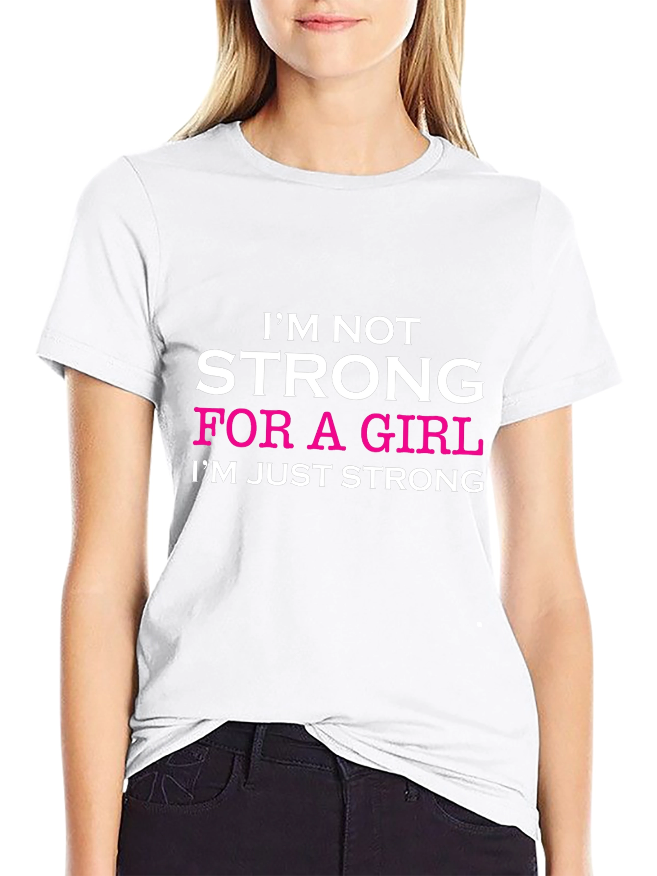 Strong Girl Graphic Tee - Black