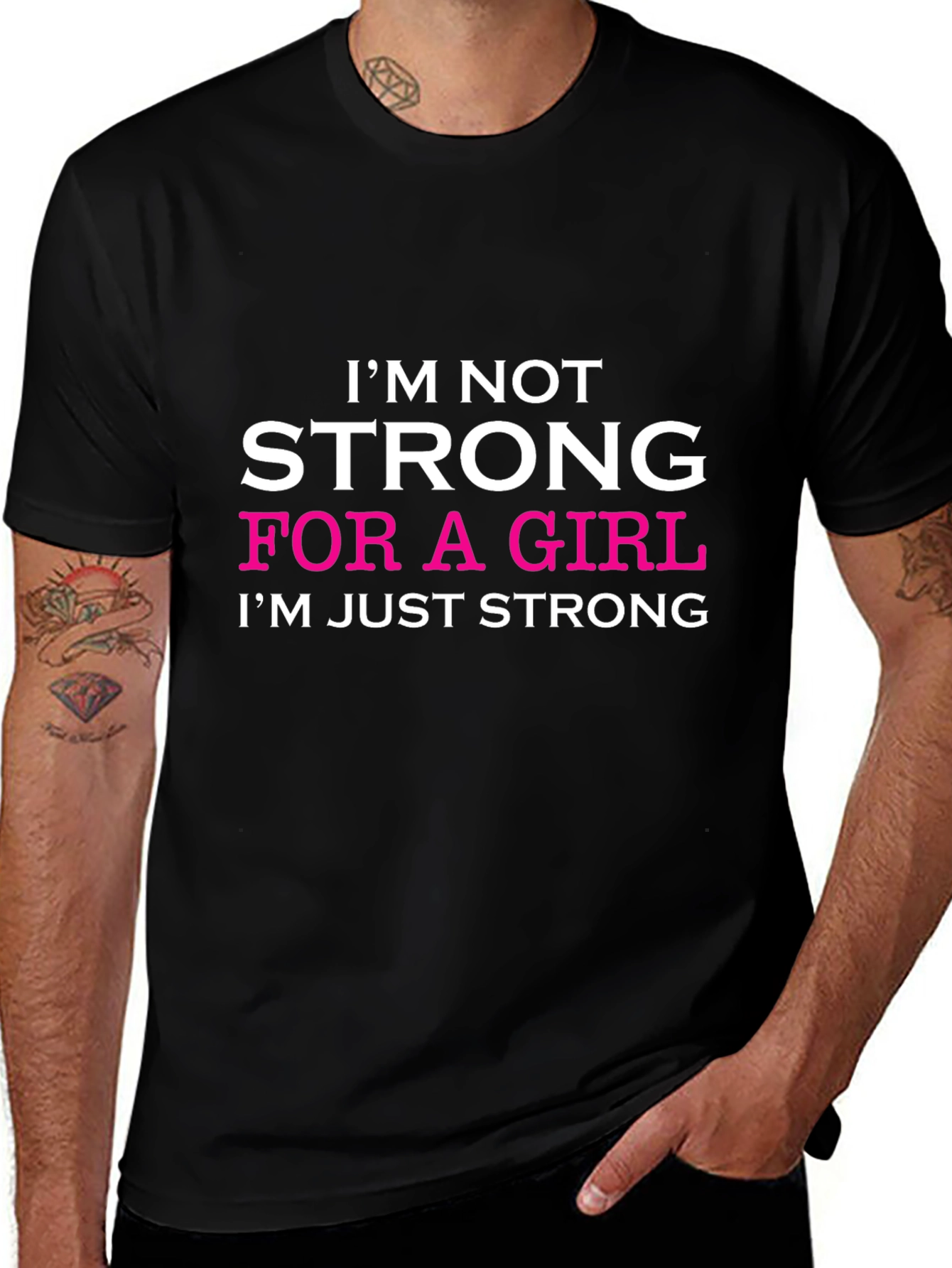 Strong Girl Graphic Tee - Black