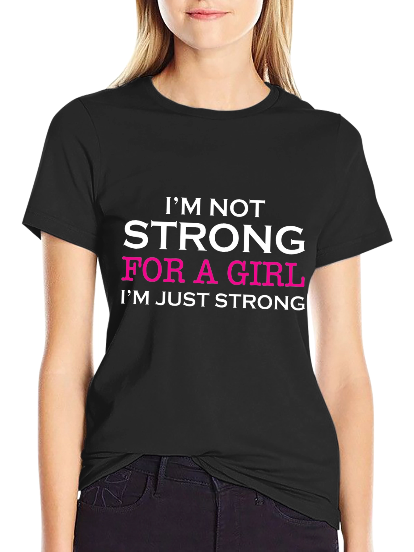 Strong Girl Graphic Tee - Black