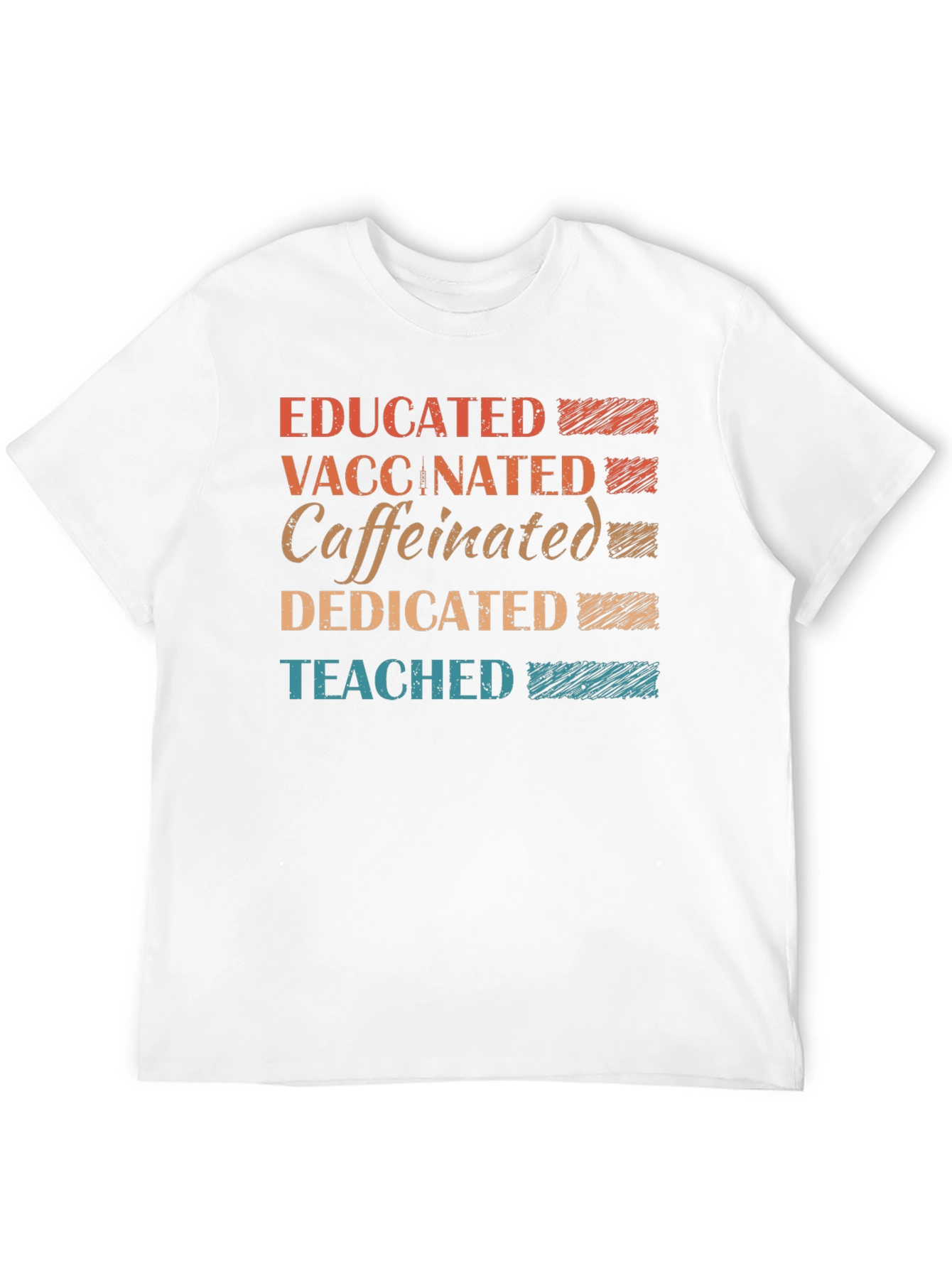 Educated Vaccinated Caffeinated Dedicated T-Shirt