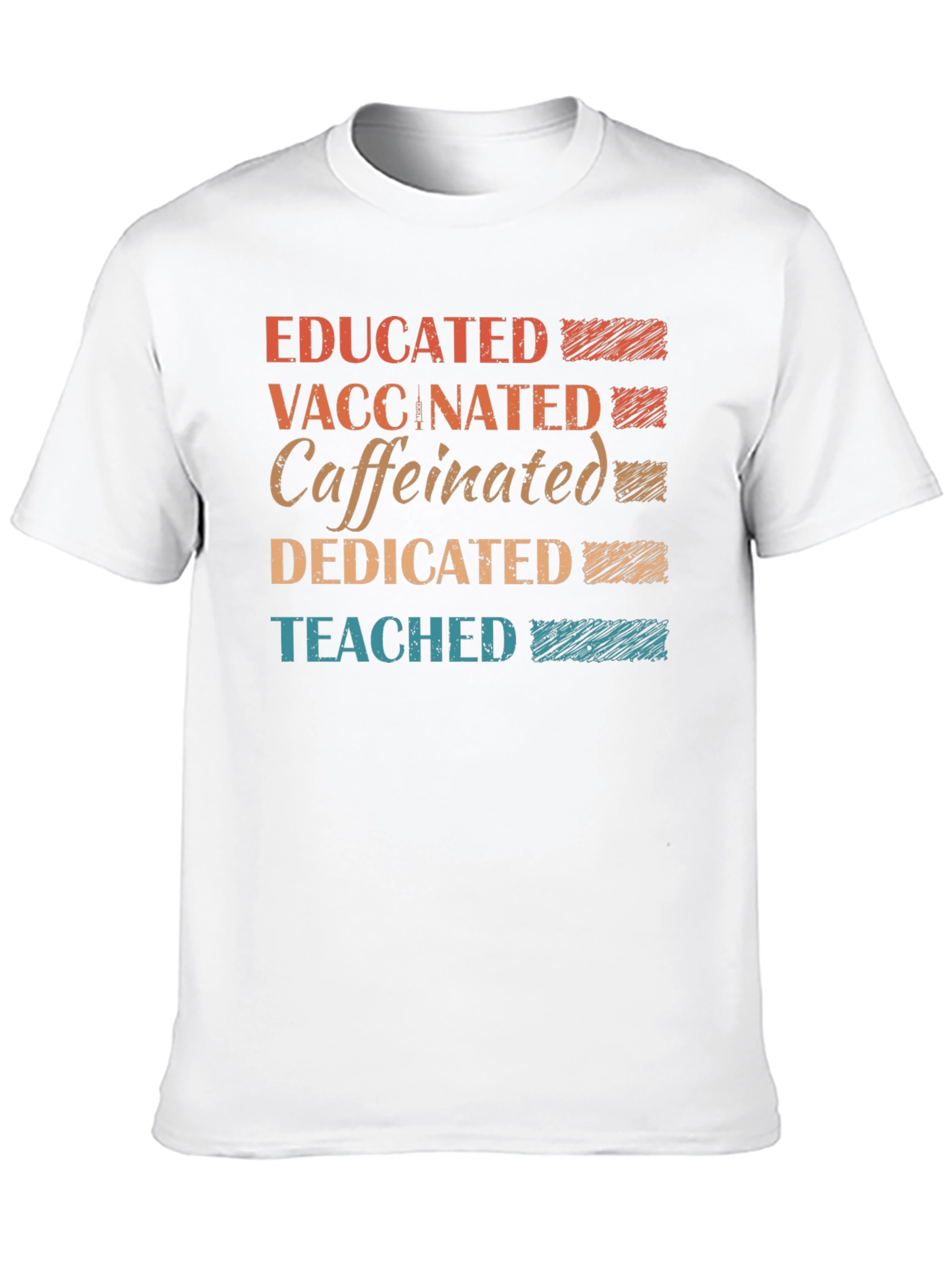 Educated Vaccinated Caffeinated Dedicated T-Shirt