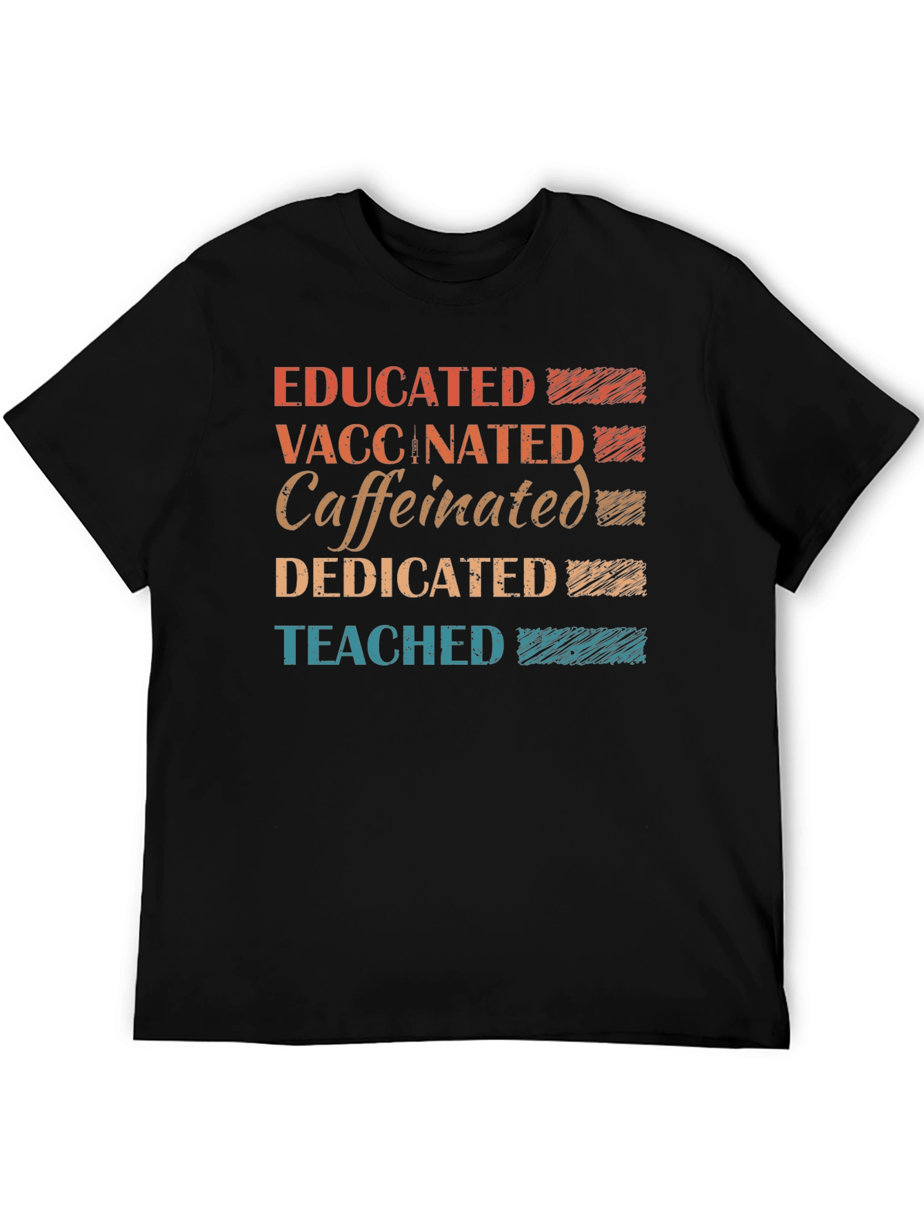 Educated Vaccinated Caffeinated Dedicated T-Shirt