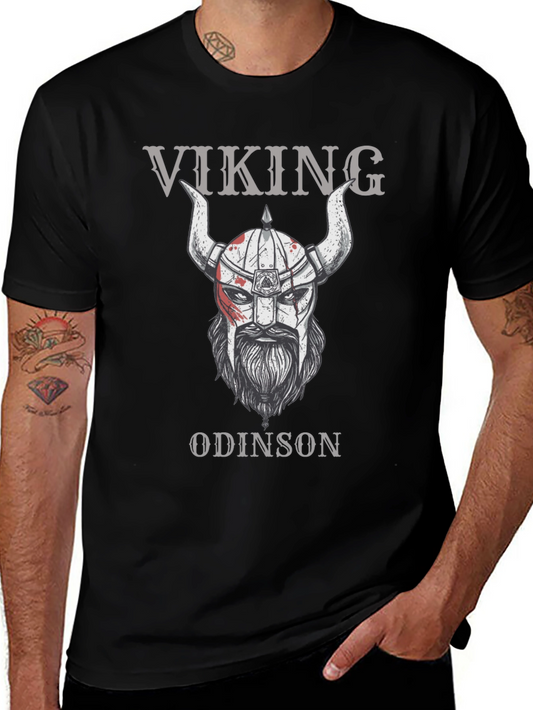Viking Odinson Graphic Print T-Shirt