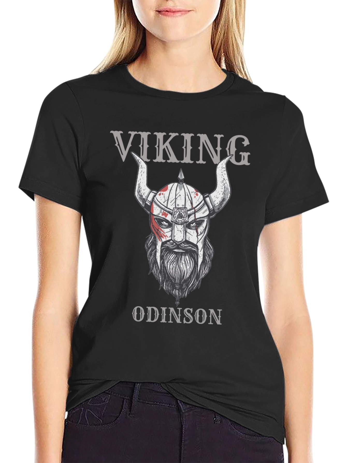 Viking Odinson Graphic Print T-Shirt