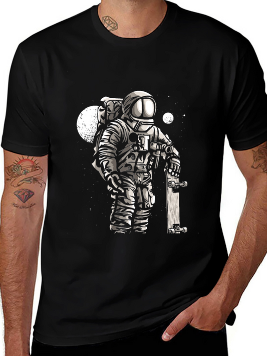 Astronaut Skater T-Shirt - Cool Space Tee