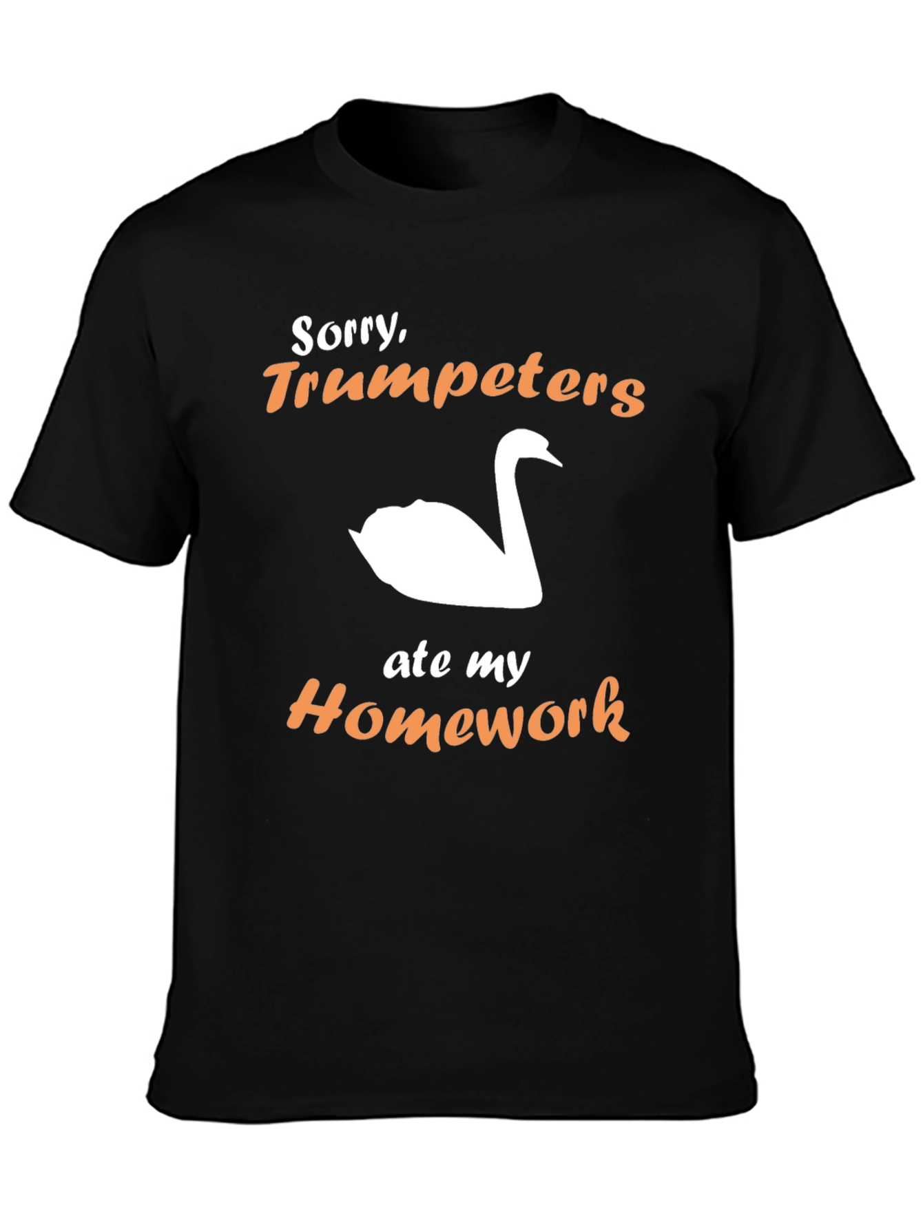 Trumpeters Swan Ate My Homework Funny T-Shirt