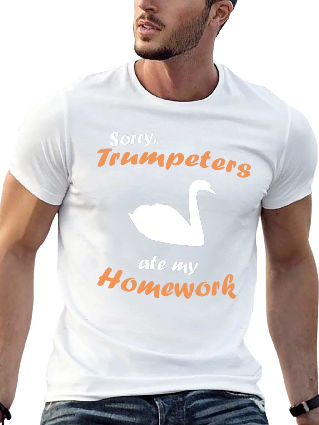 Trumpeters Swan Ate My Homework Funny T-Shirt