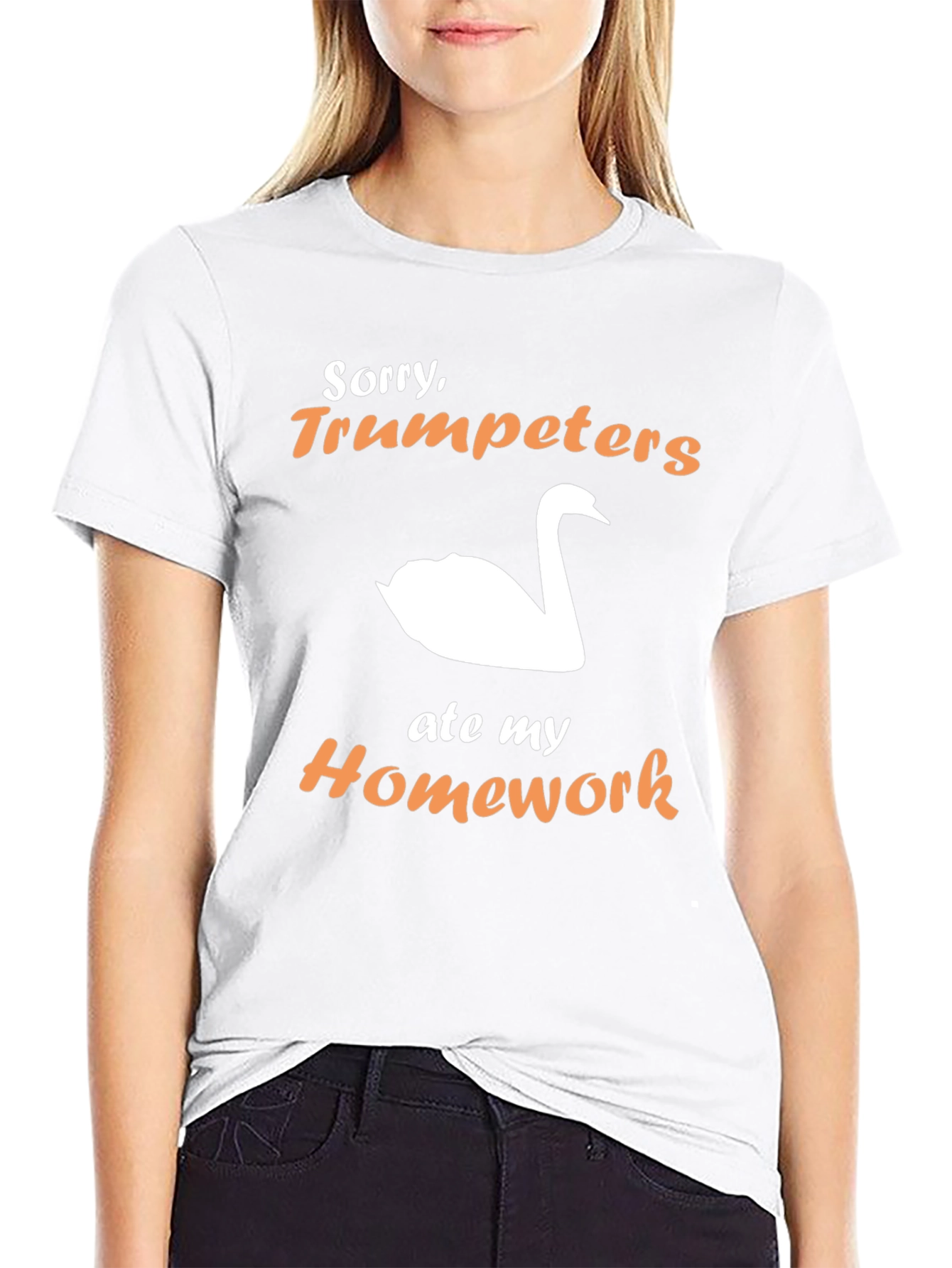 Trumpeters Swan Ate My Homework Funny T-Shirt