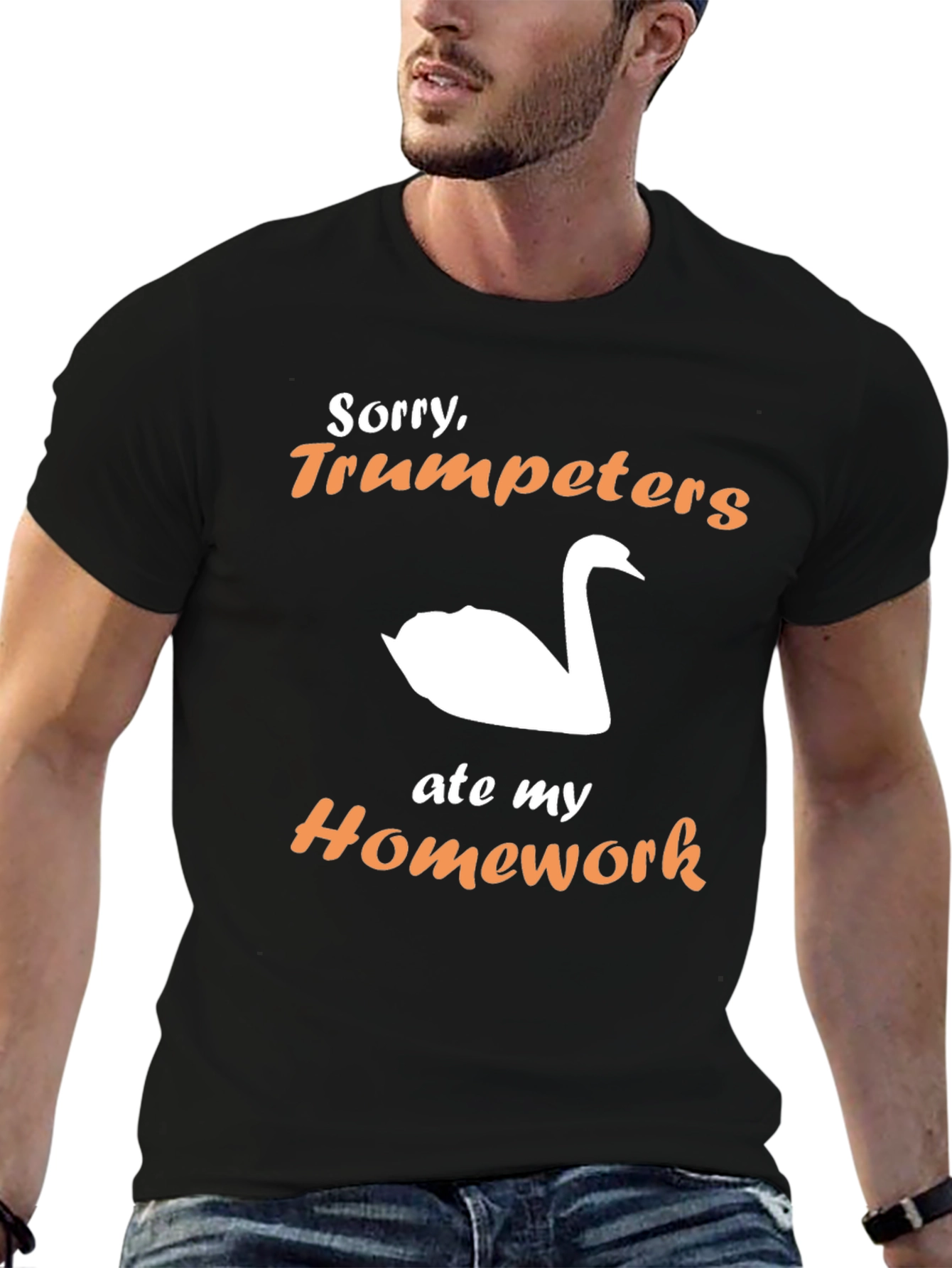 Trumpeters Swan Ate My Homework Funny T-Shirt