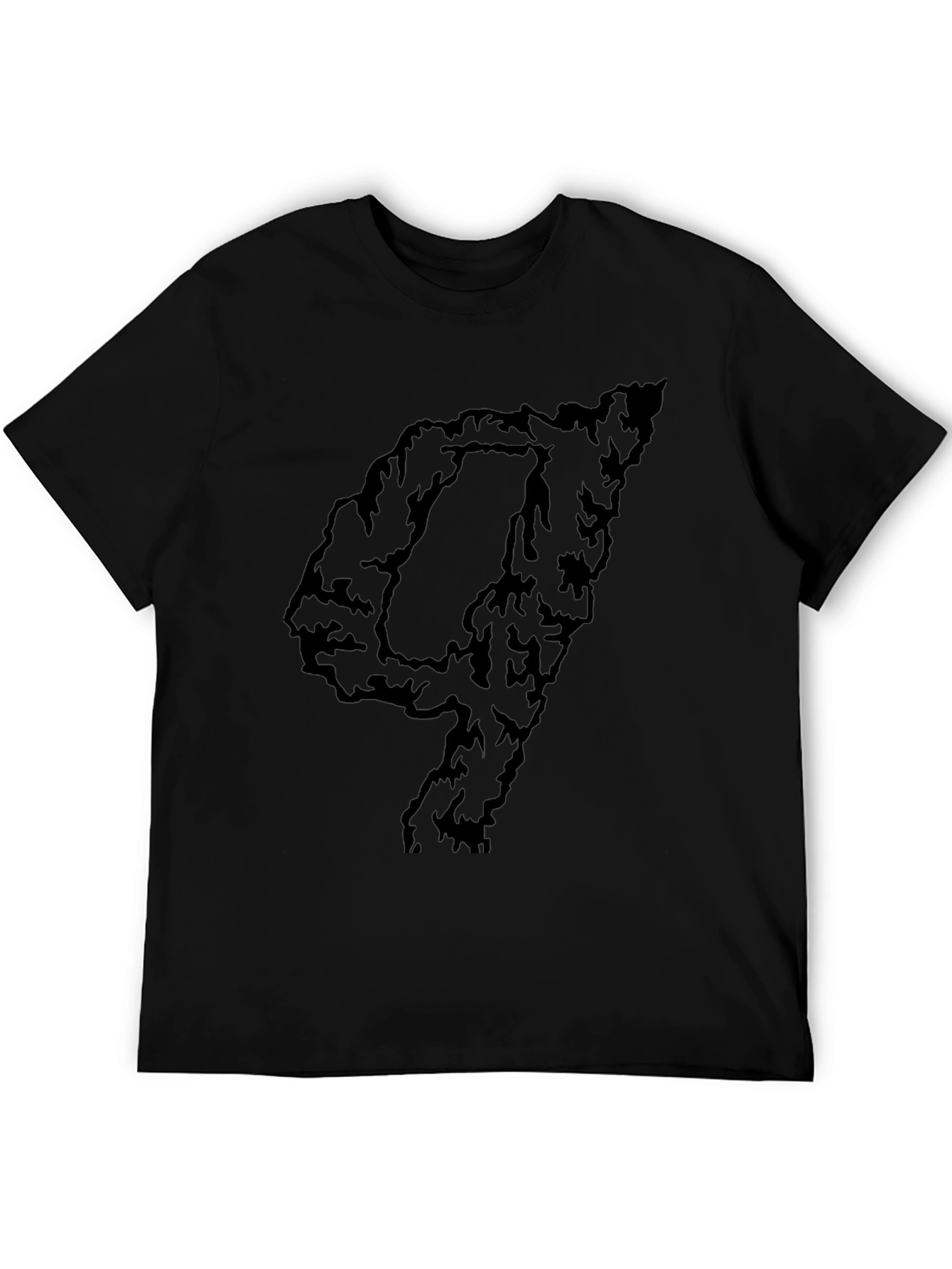 Abstract 4 Graphic Black T-Shirt
