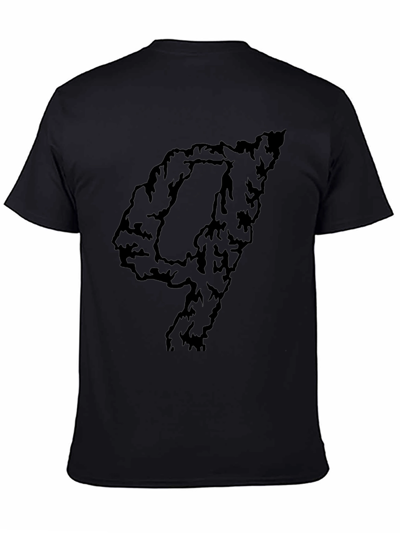 Abstract 4 Graphic Black T-Shirt