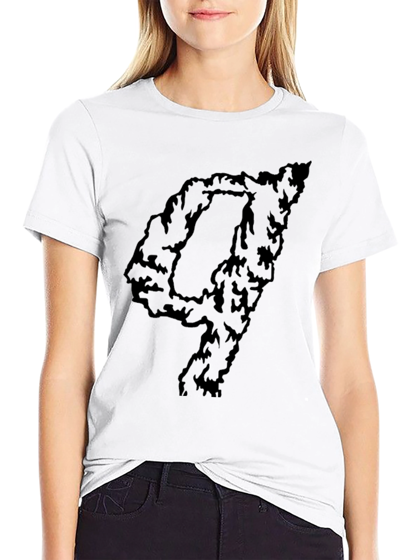 Abstract 4 Graphic Black T-Shirt