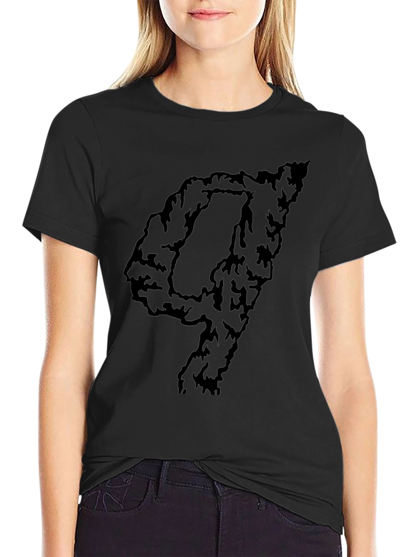 Abstract 4 Graphic Black T-Shirt