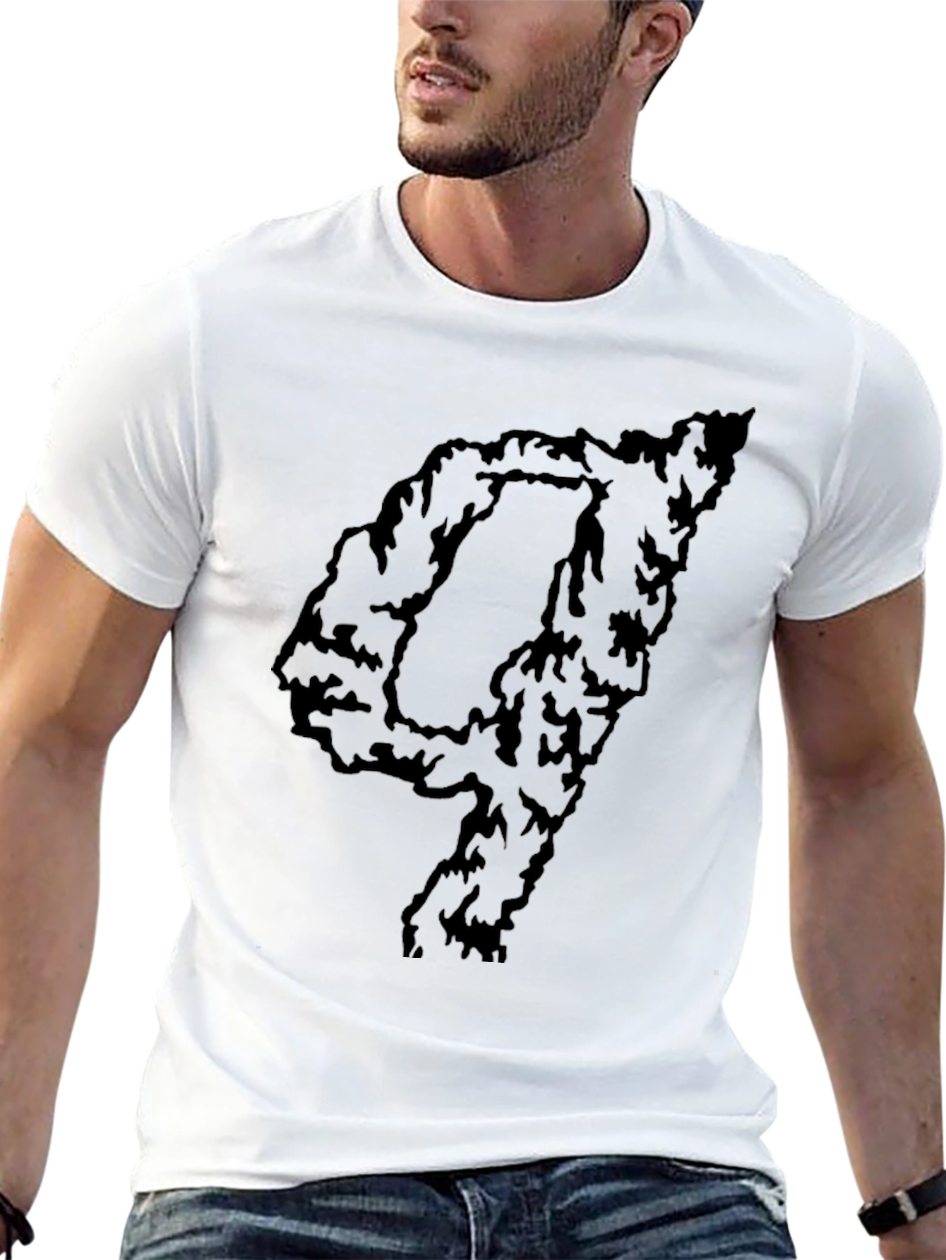 Abstract 4 Graphic Black T-Shirt