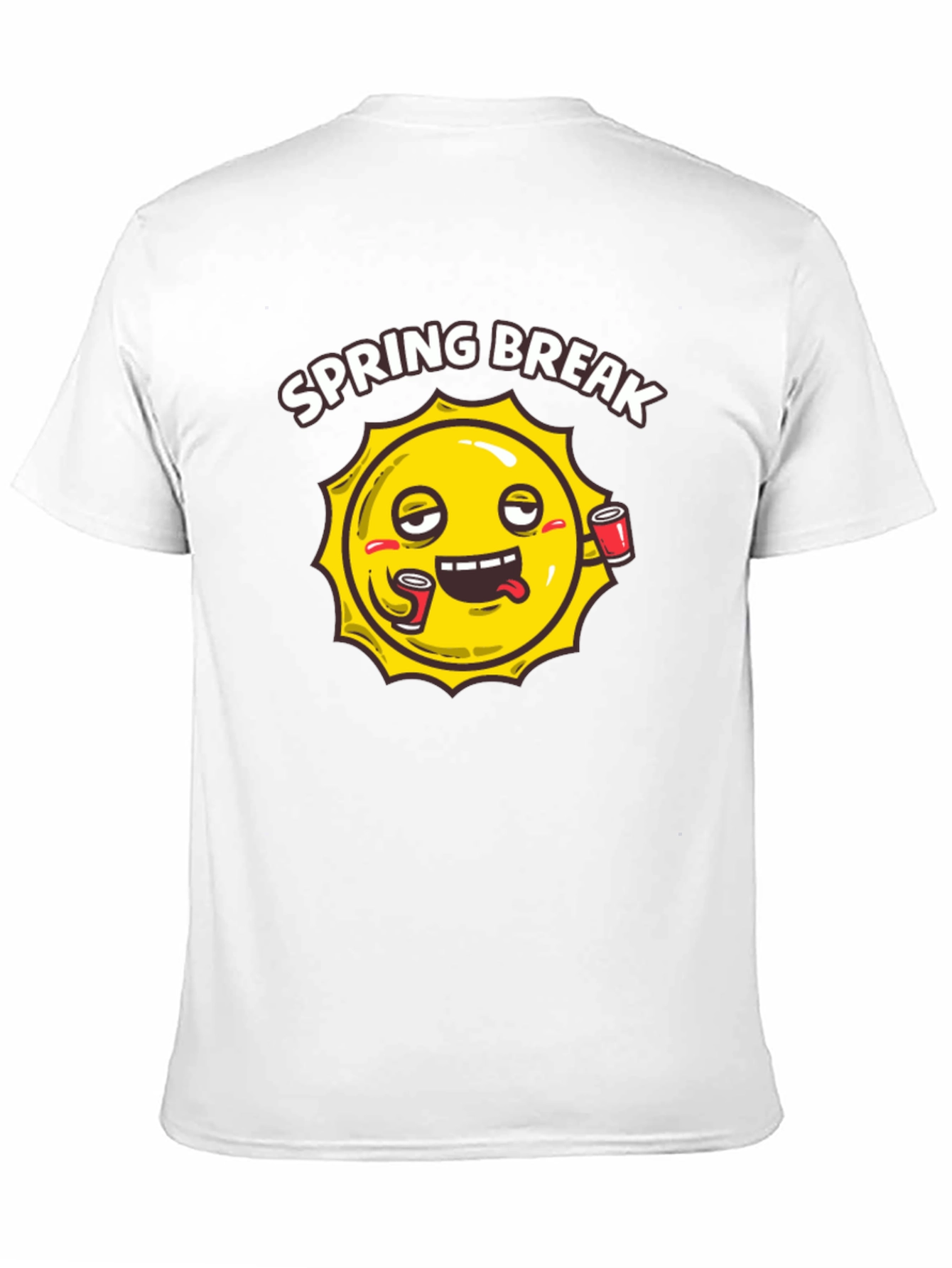 Spring Break Sun Graphic Black T-Shirt