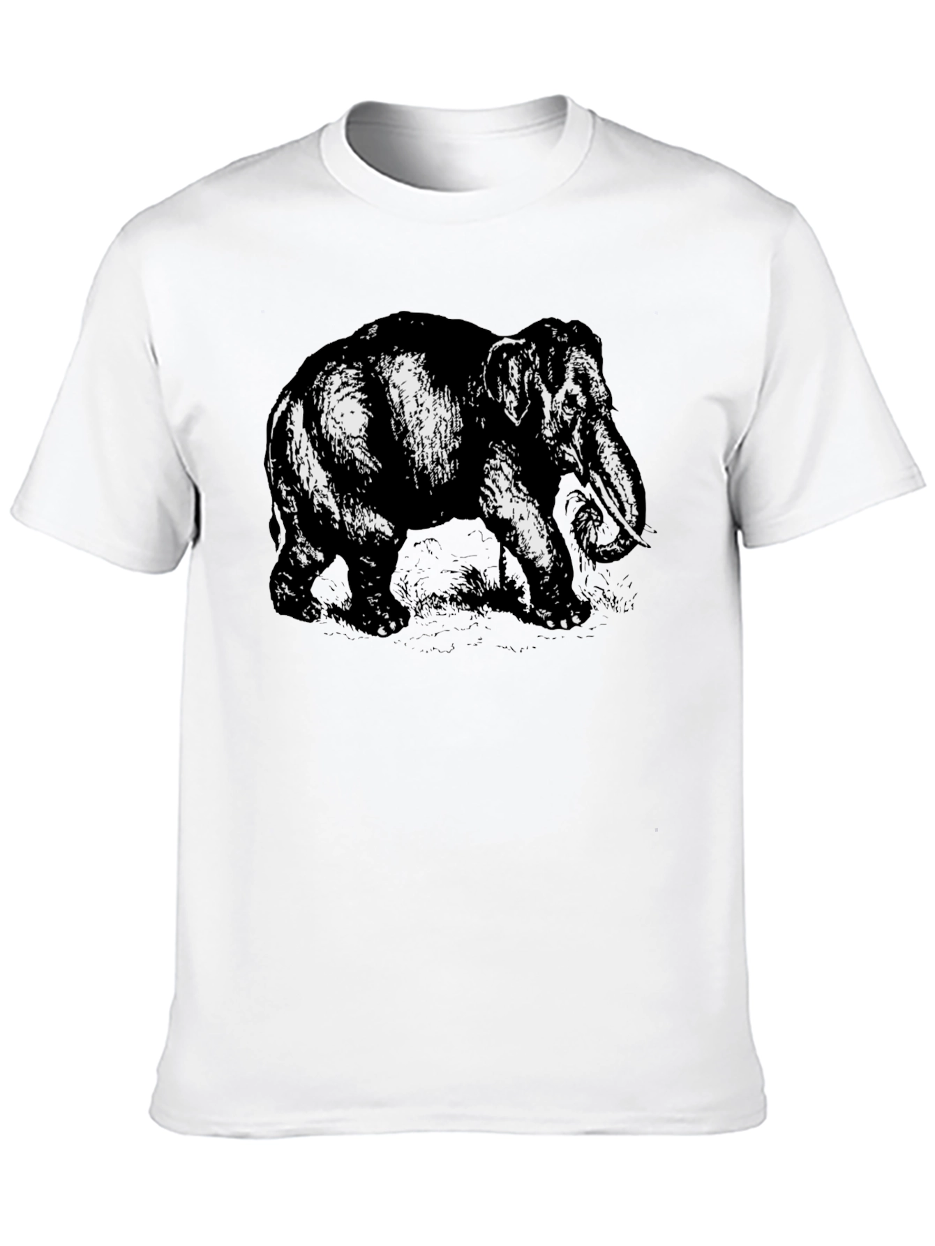 Elephant Graphic Tee - Bold Black Cotton