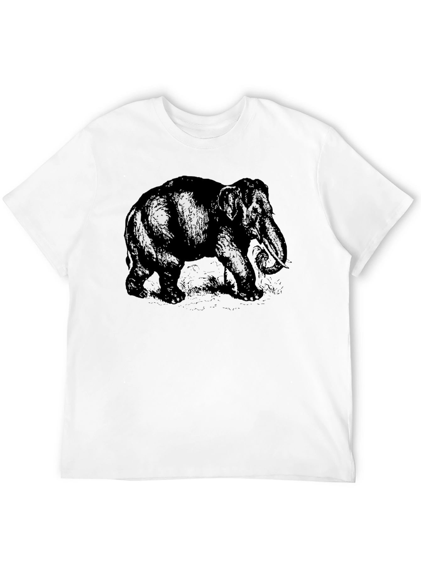 Elephant Graphic Tee - Bold Black Cotton