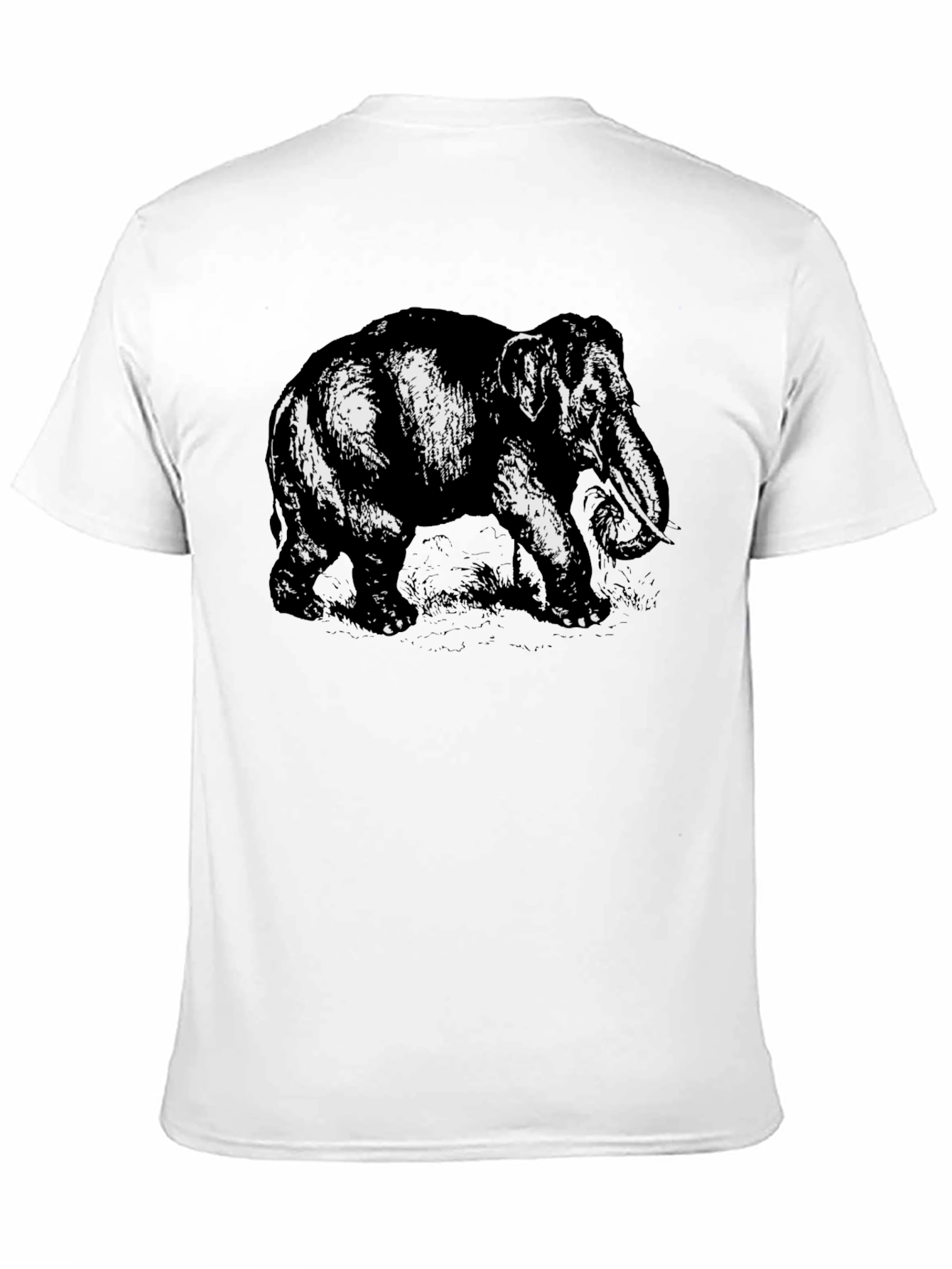Elephant Graphic Tee - Bold Black Cotton