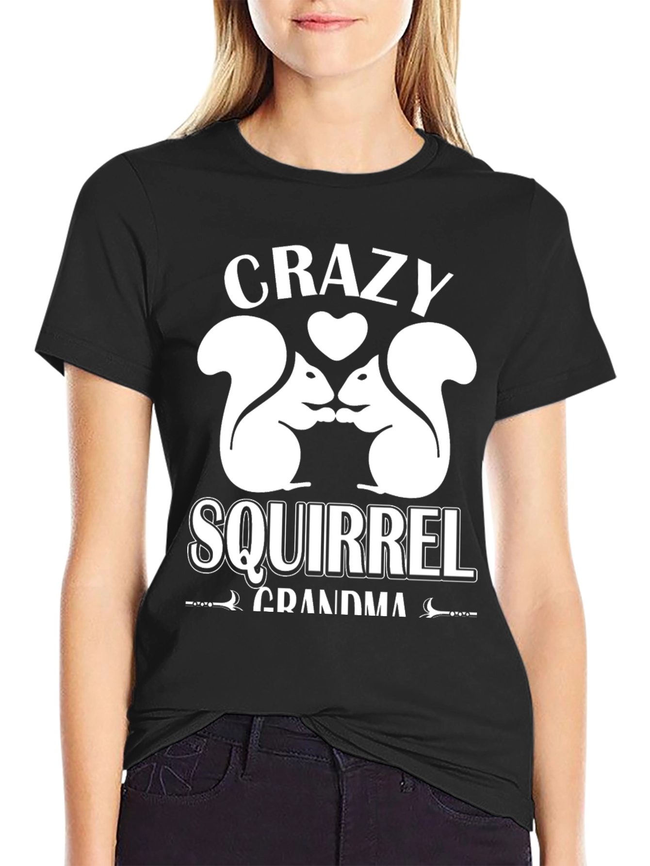 Crazy Squirrel Grandma T-Shirt Graphic Tee