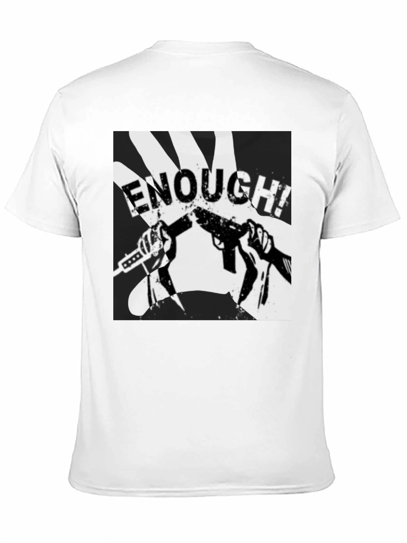 Enough! Graphic Tee - Black Cotton Blend