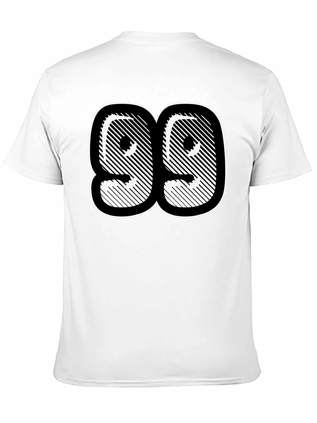 Black T-Shirt with Bold Number 99 Graphic