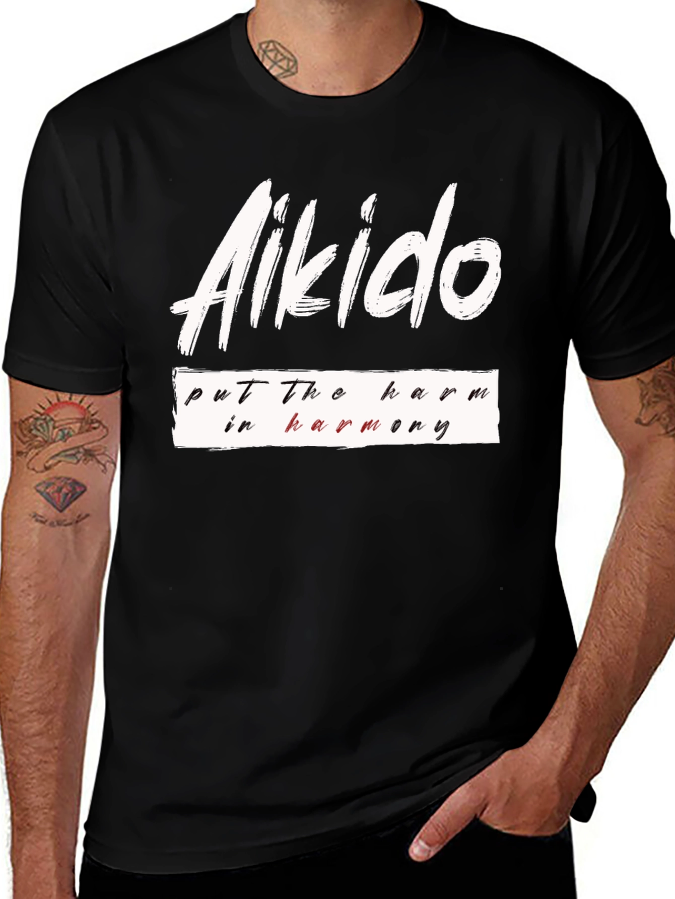 Aikido Harmony Black T-Shirt