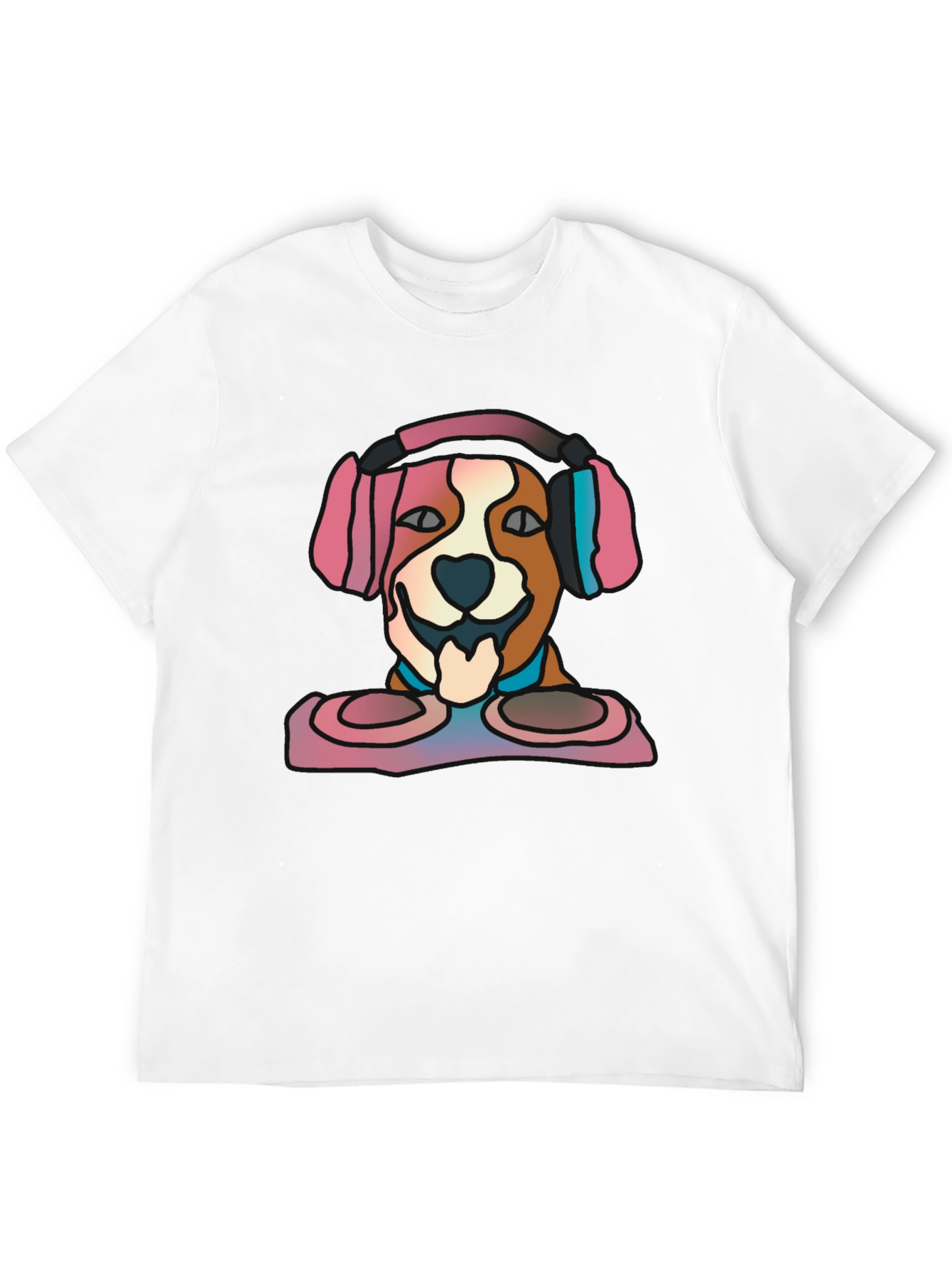 DJ Dog Graphic Tee - Stylish Music Lovers T-Shirt