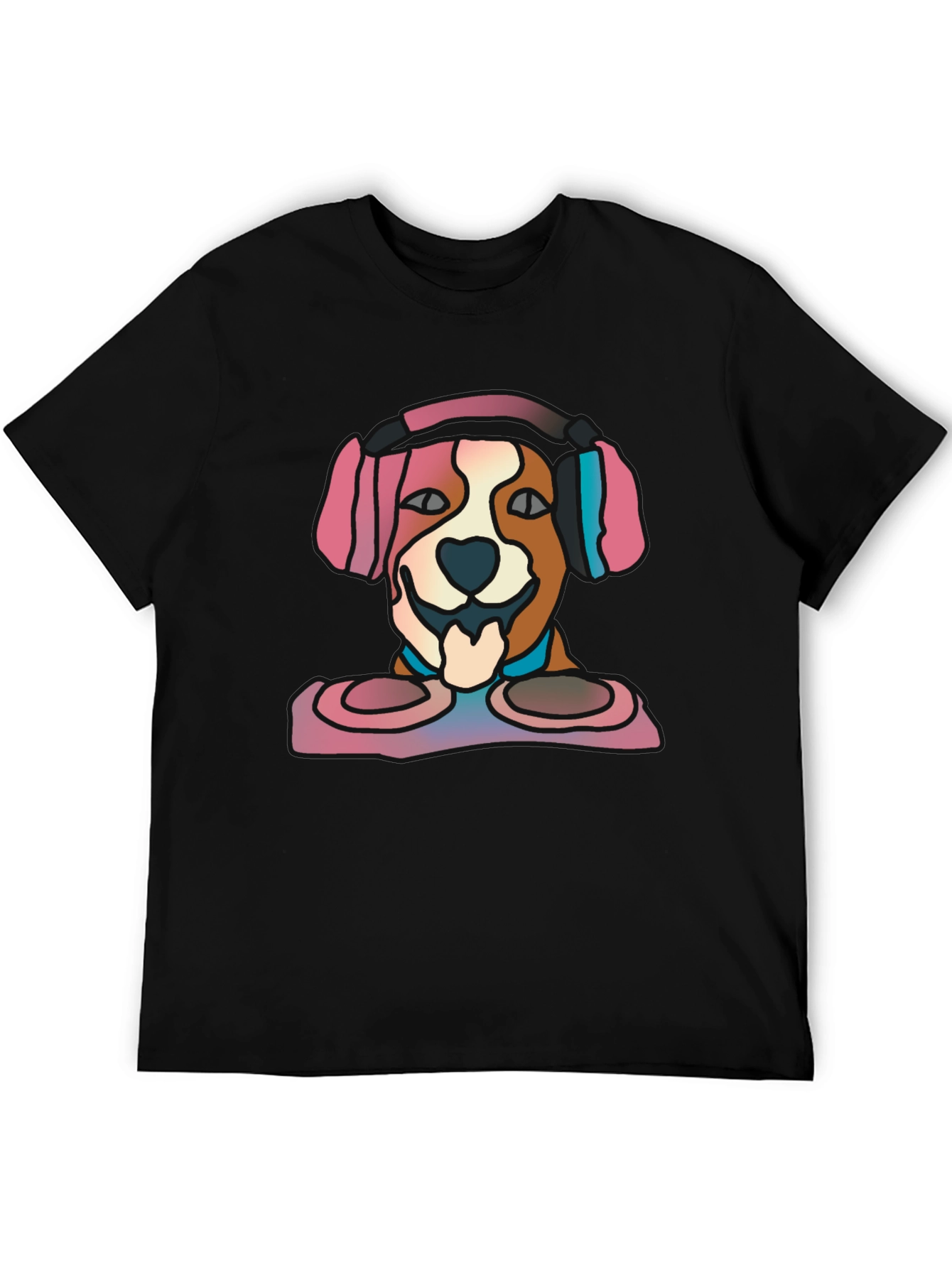 DJ Dog Graphic Tee - Stylish Music Lovers T-Shirt