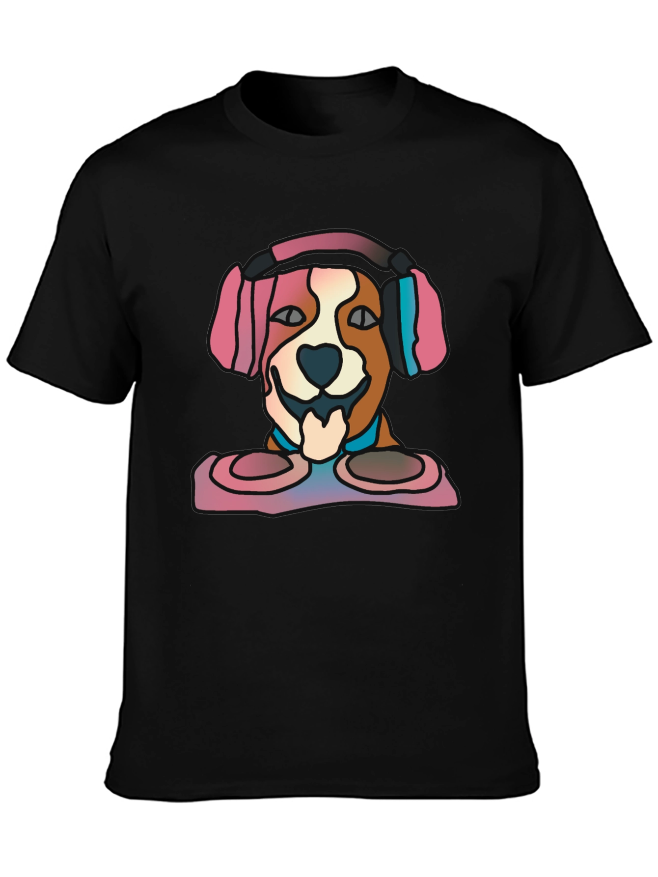 DJ Dog Graphic Tee - Stylish Music Lovers T-Shirt