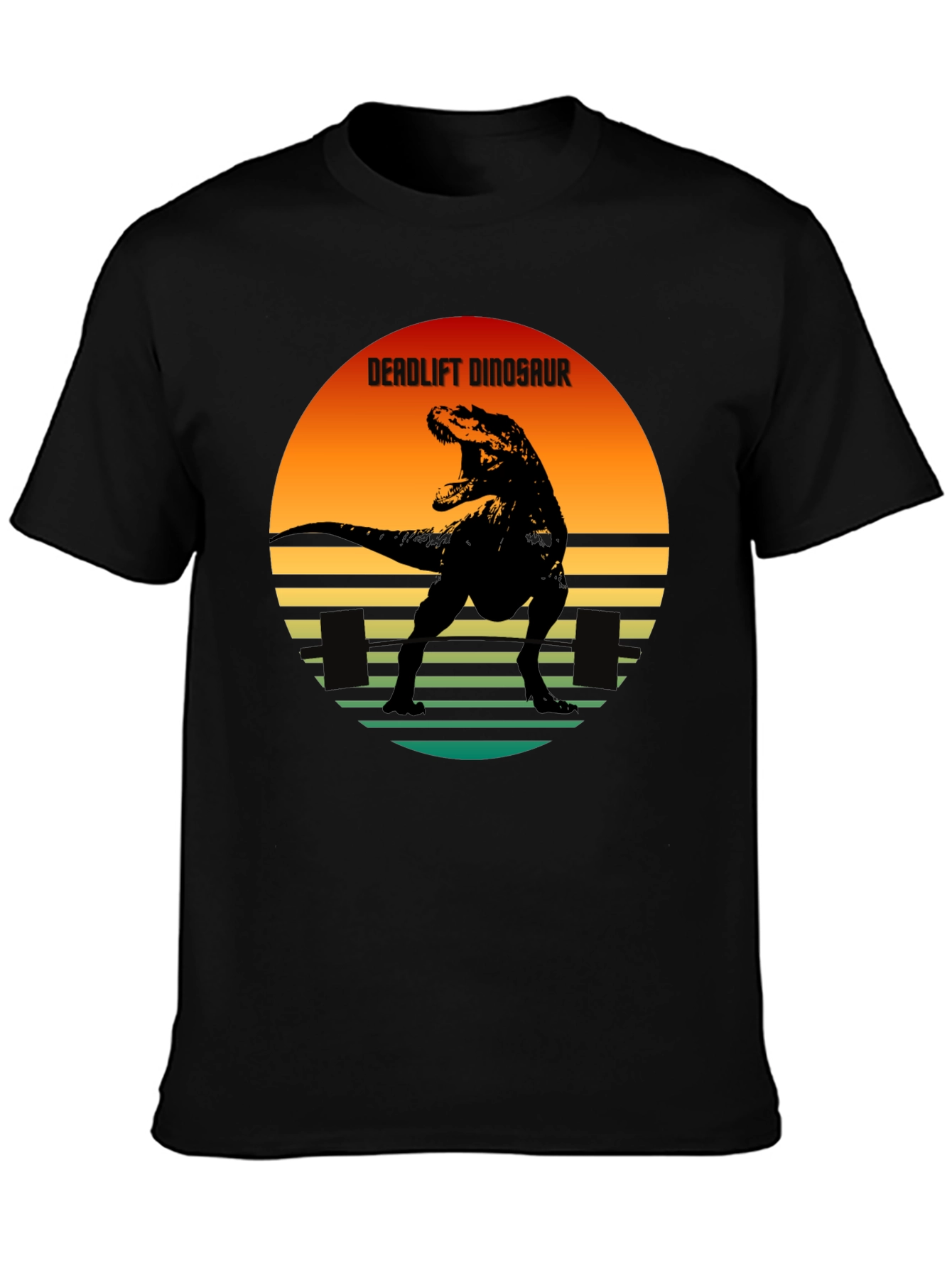 Deadlift Dinosaur Graphic Tee - Black