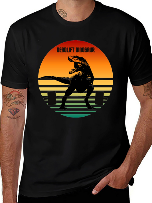 Deadlift Dinosaur Graphic Tee - Black