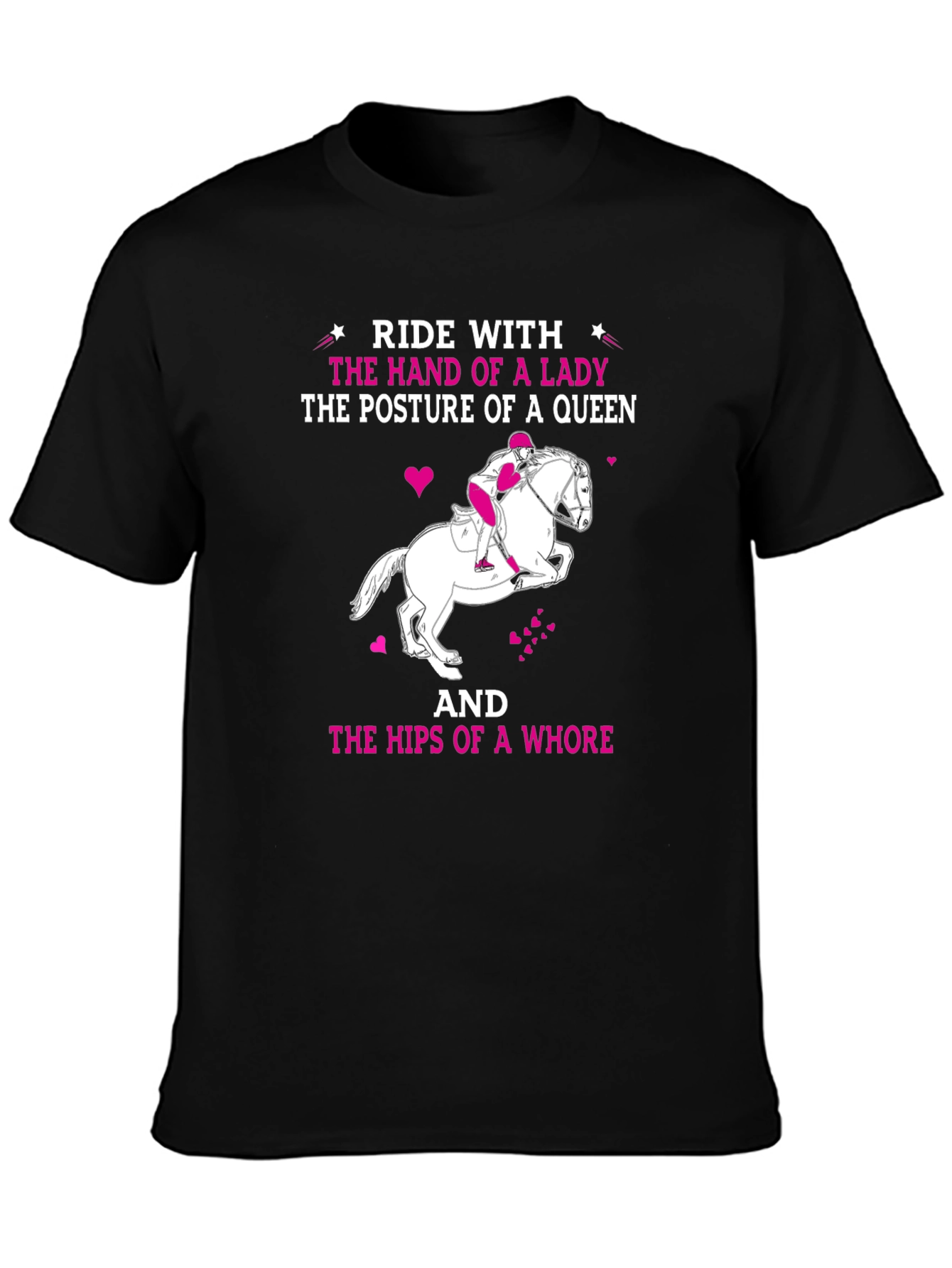 Ride With Lady Humor T-Shirt