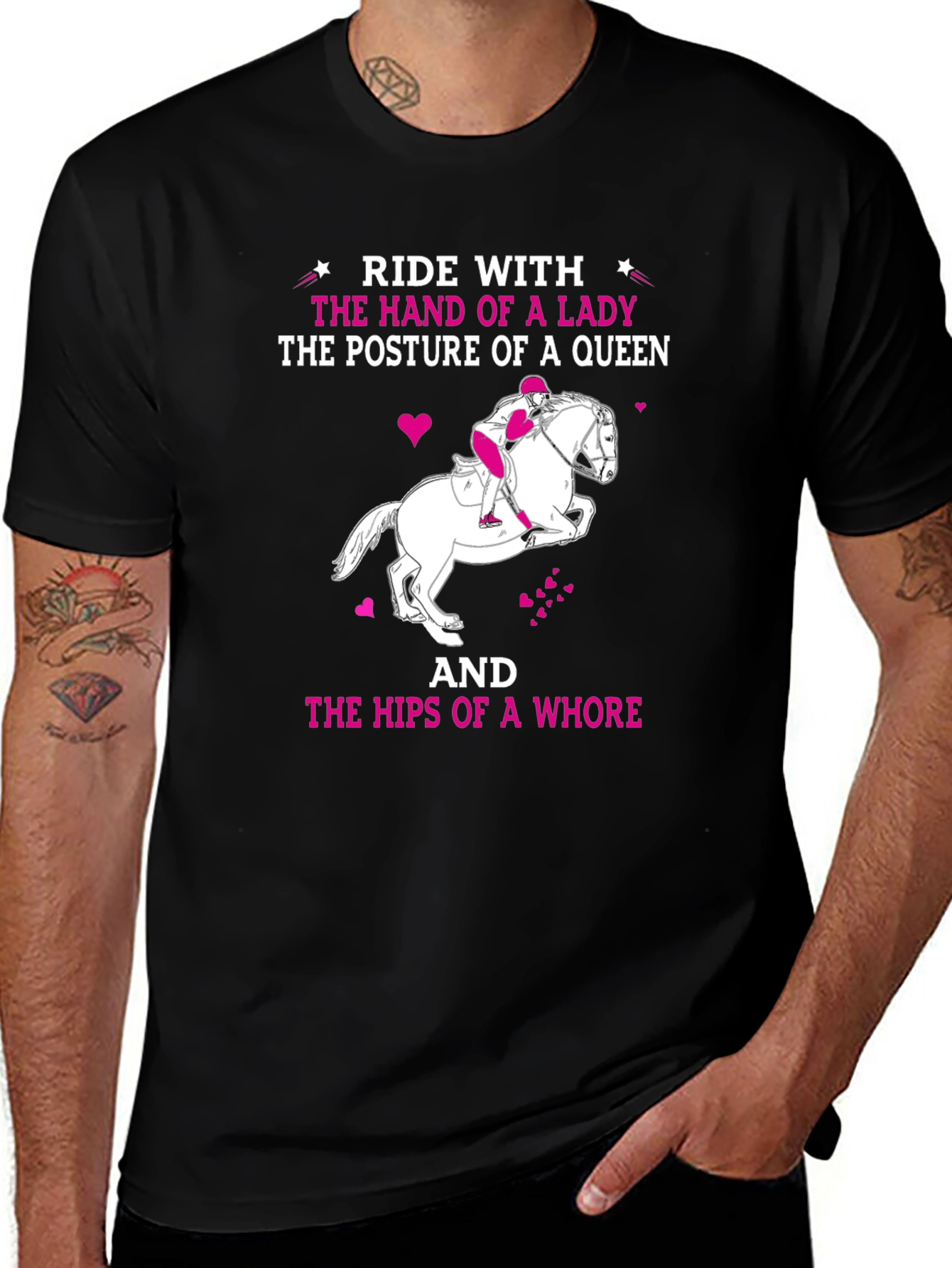 Ride With Lady Humor T-Shirt