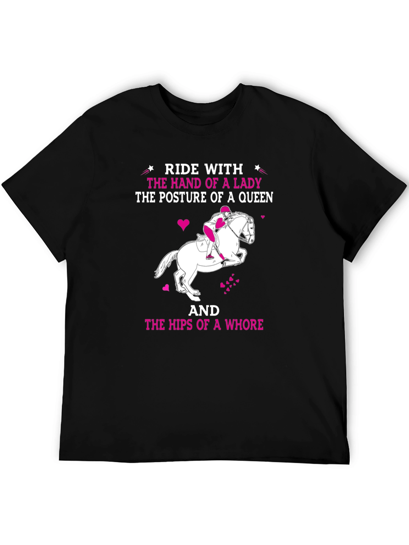 Ride With Lady Humor T-Shirt