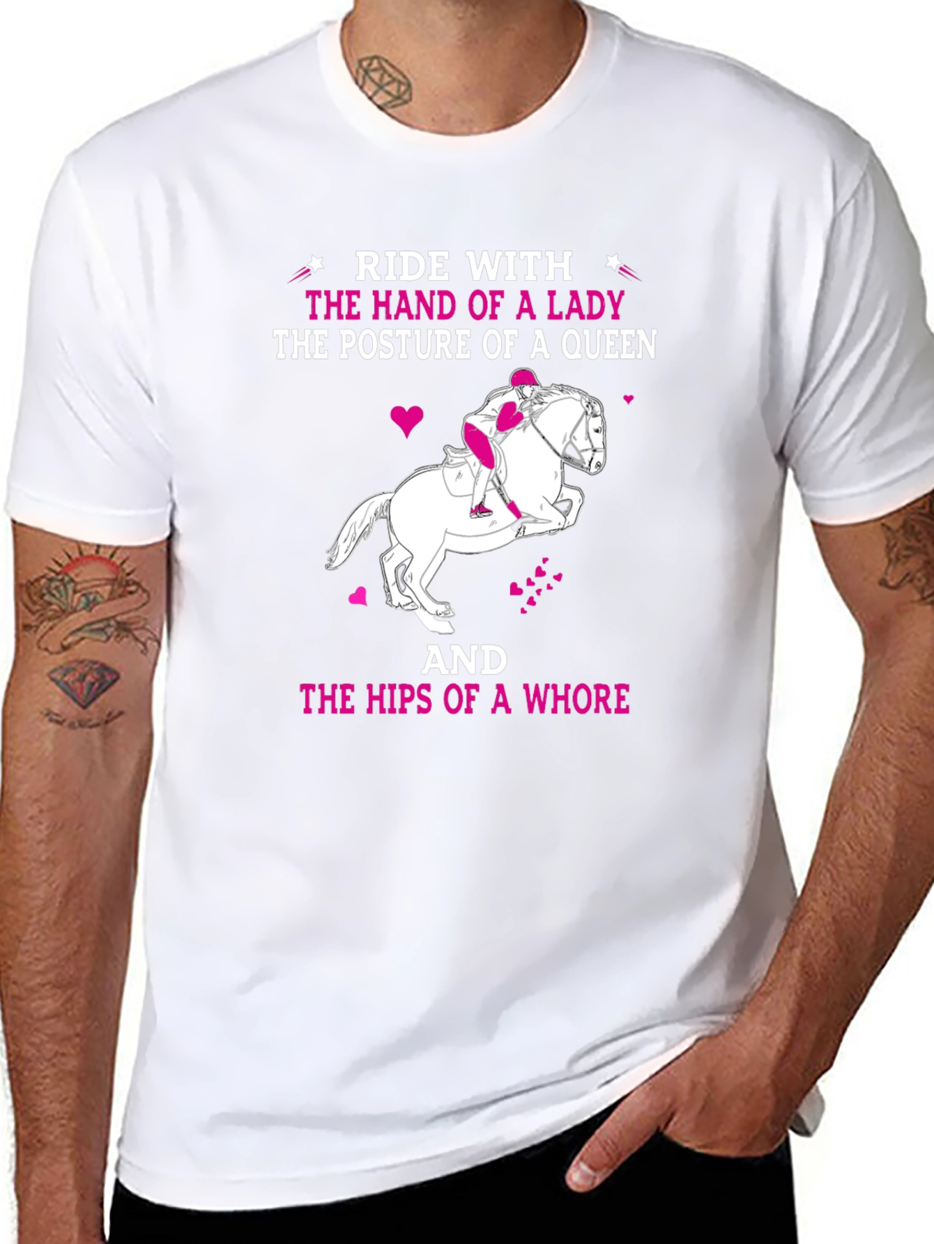 Ride With Lady Humor T-Shirt