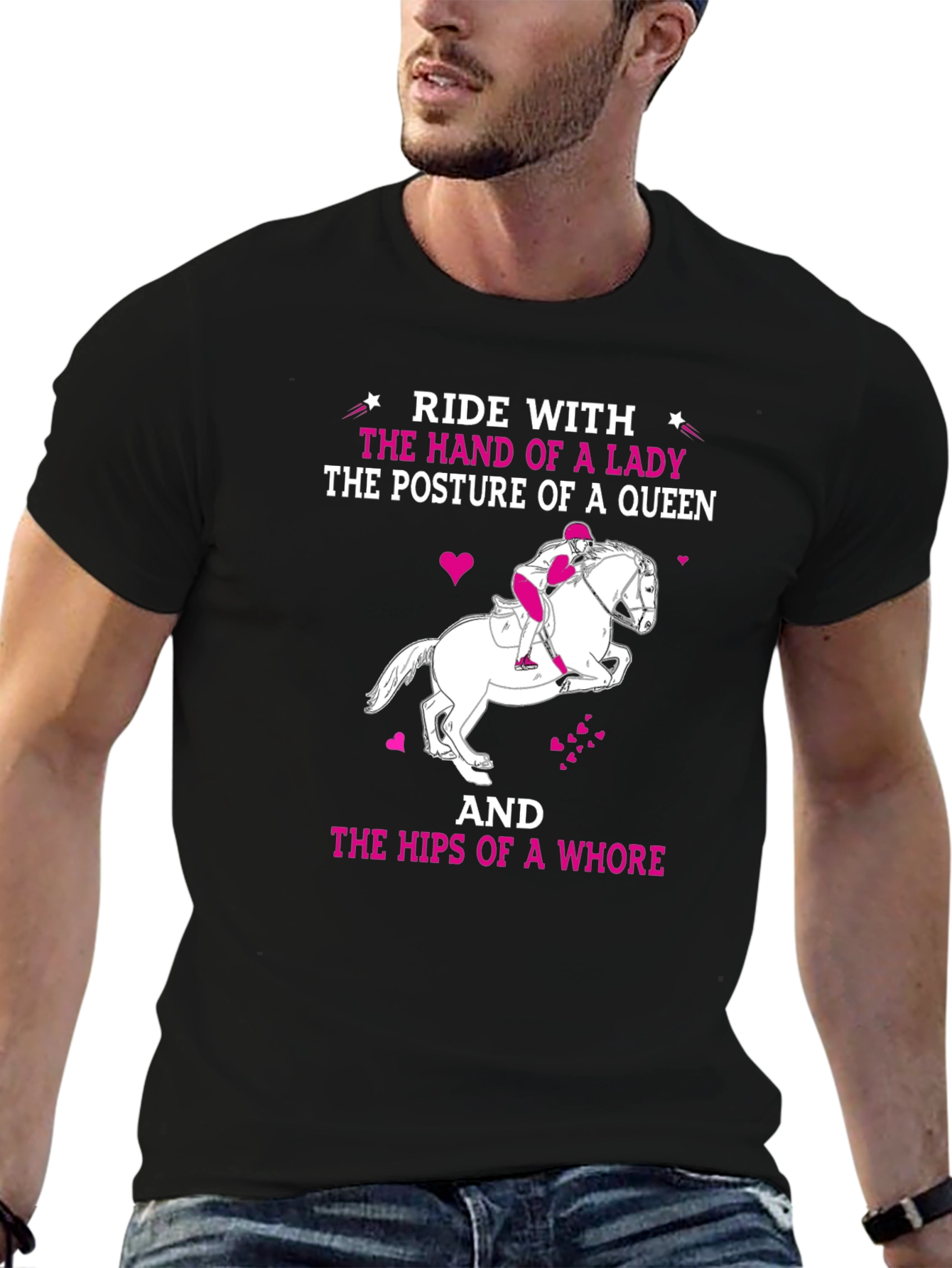 Ride With Lady Humor T-Shirt