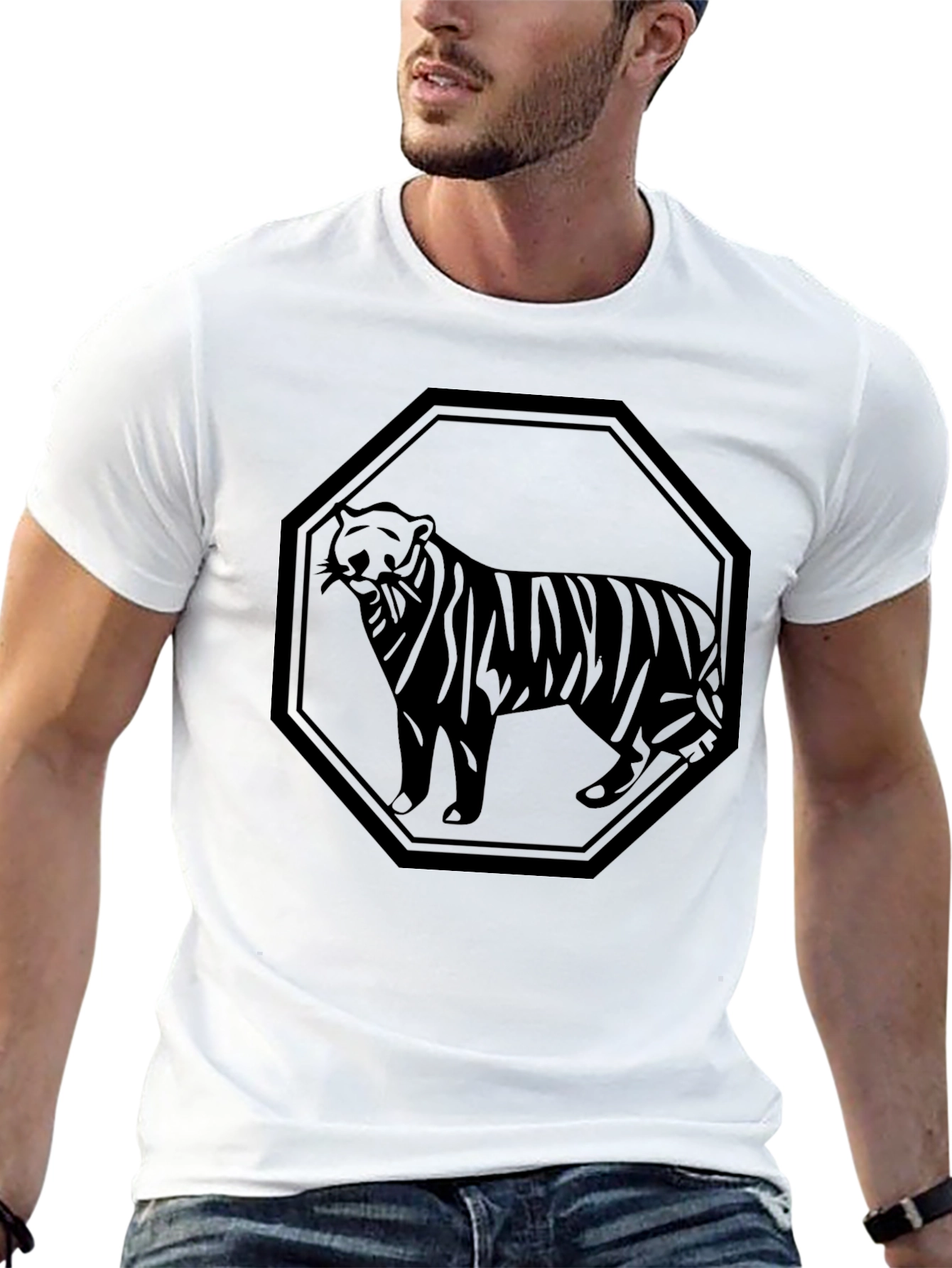 Black Tiger Graphic T-Shirt - Mens Style