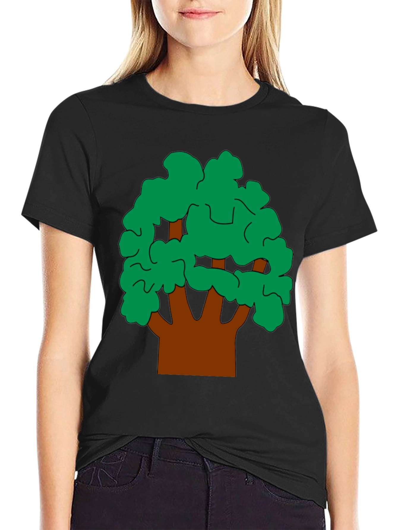 Tree Graphic Tee - Nature Inspired Black T-Shirt