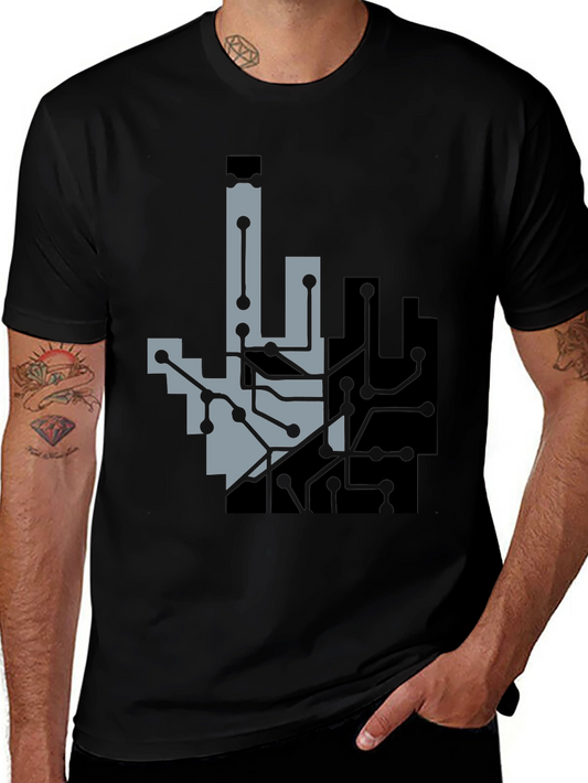Circuit Hand Graphic Tee - Black