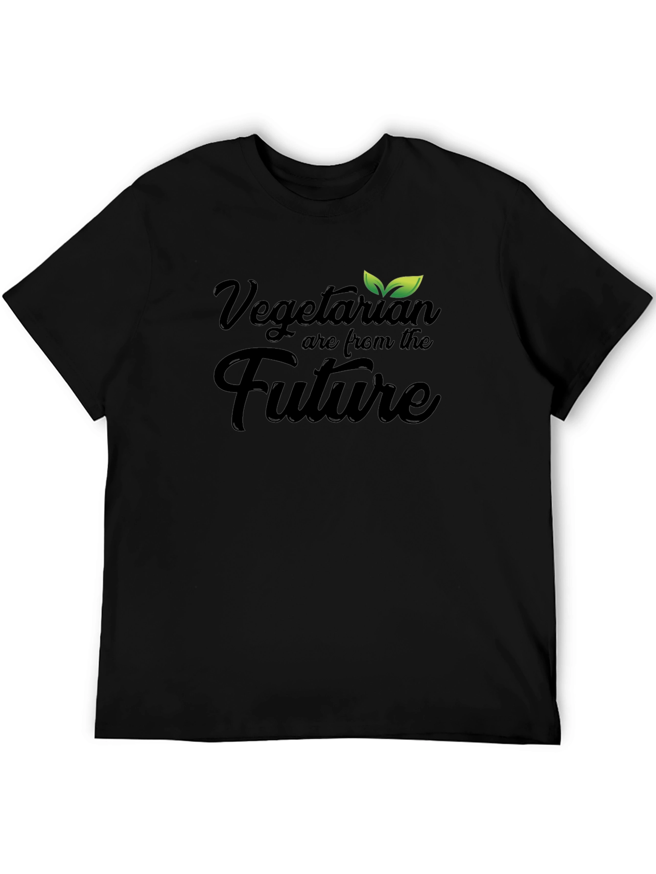 Vegetarian Are From The Future Black T-Shirt