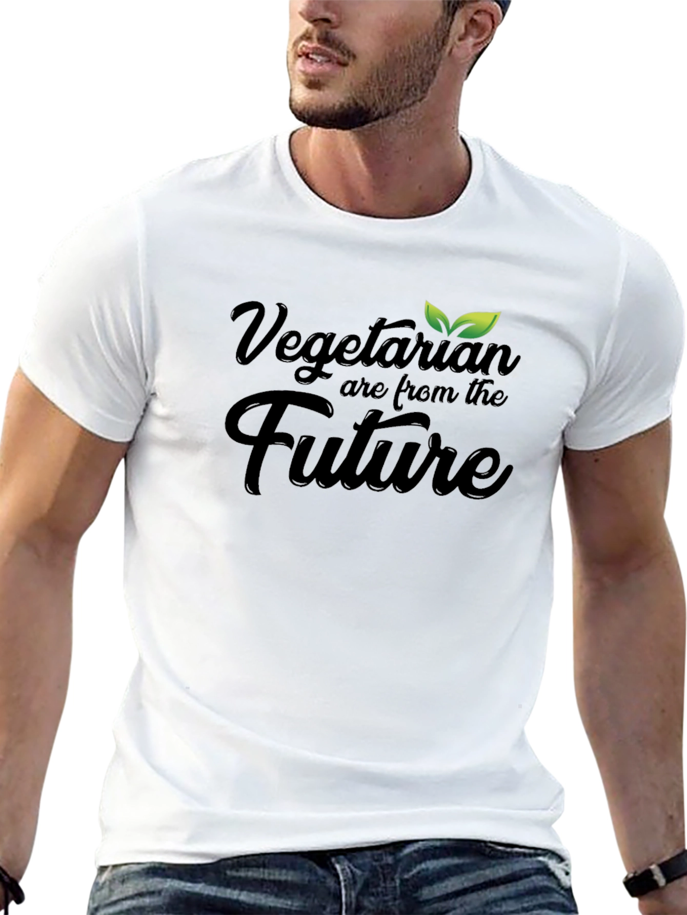 Vegetarian Are From The Future Black T-Shirt