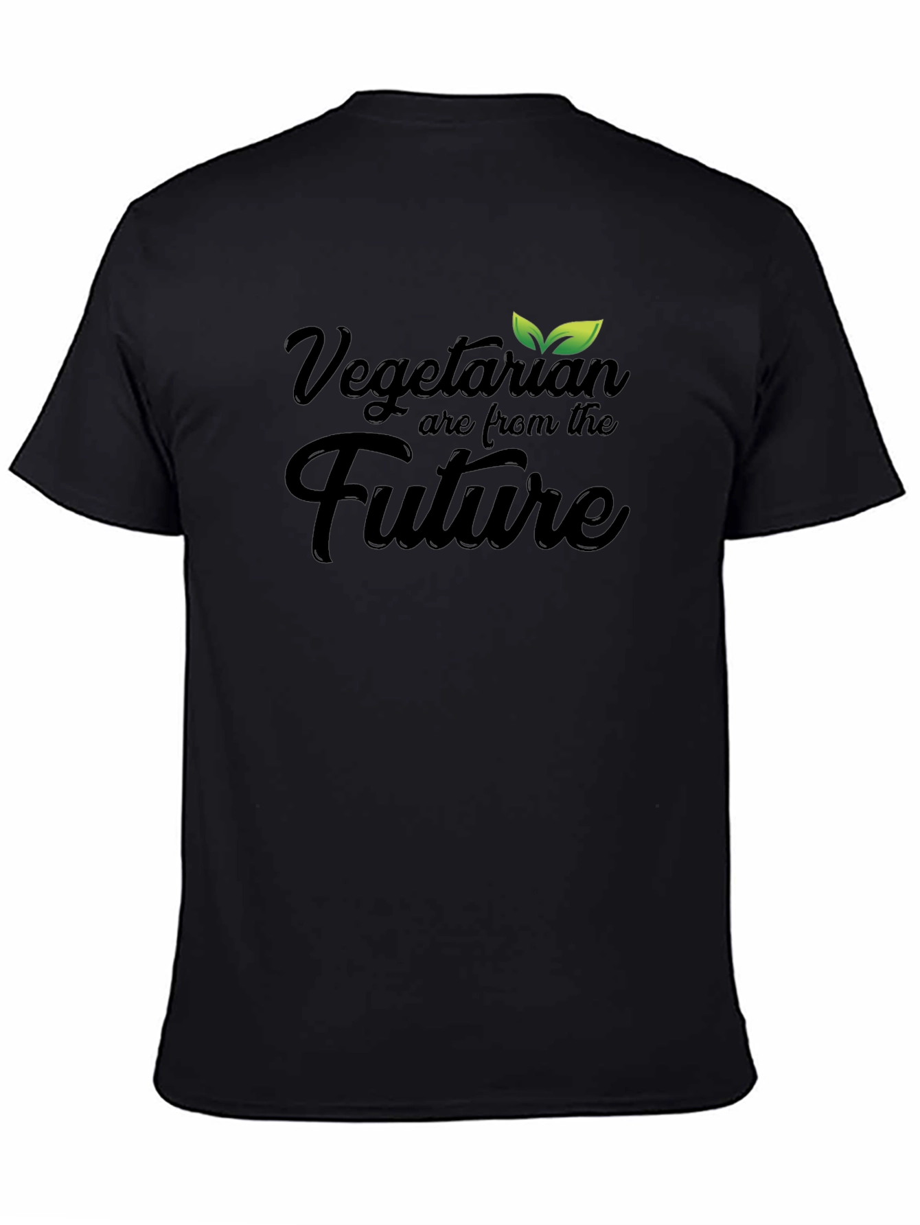 Vegetarian Are From The Future Black T-Shirt