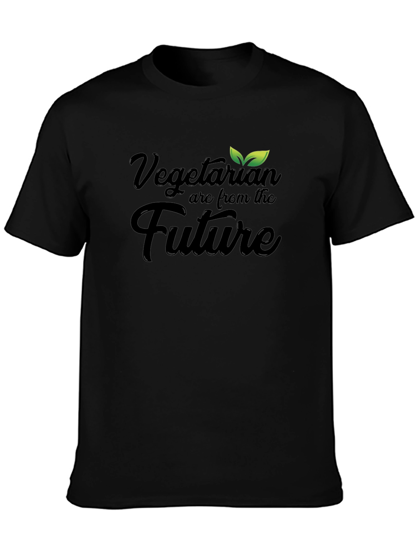 Vegetarian Are From The Future Black T-Shirt