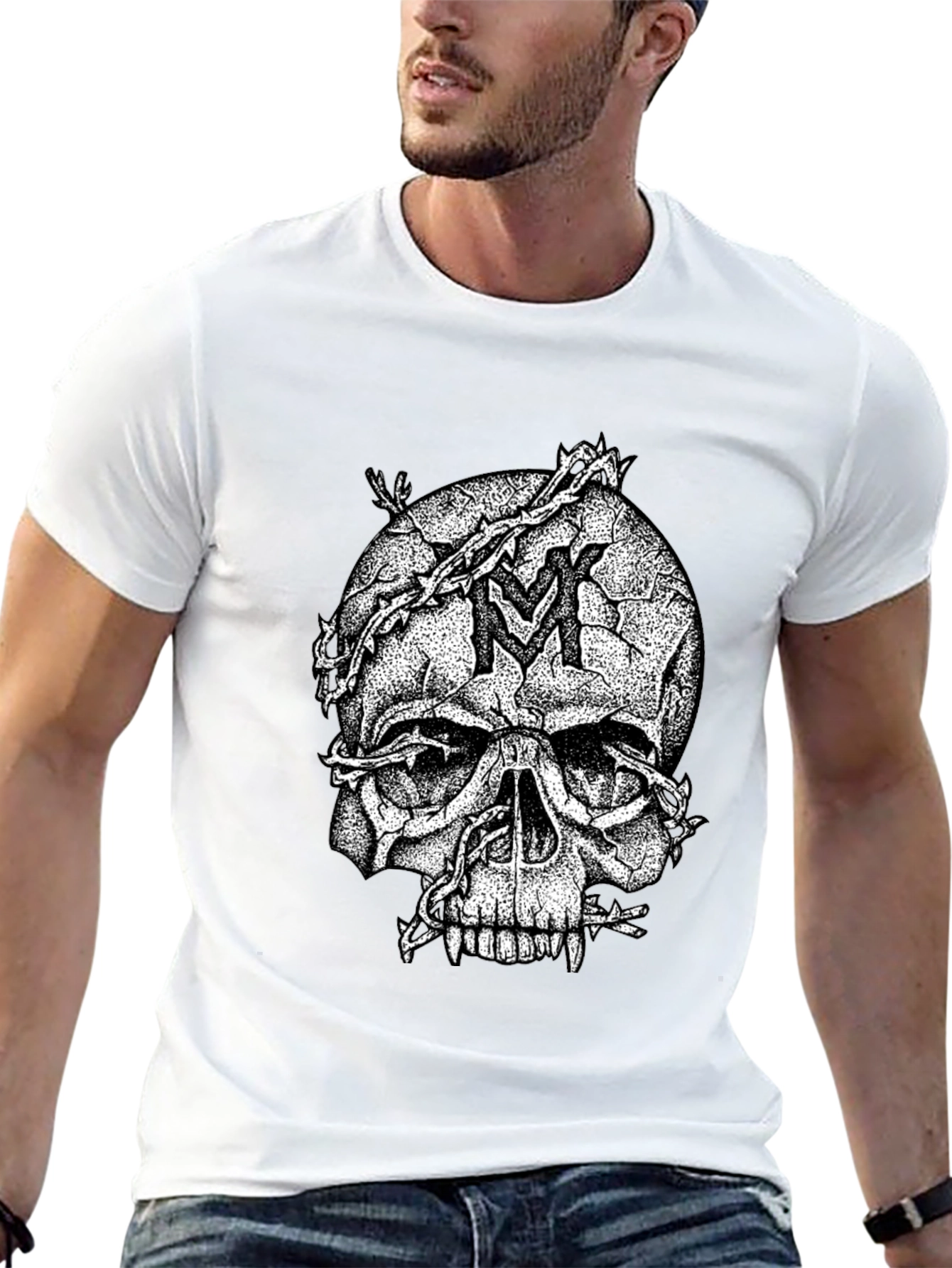 Skull Graphic Tee - Dark Fashion