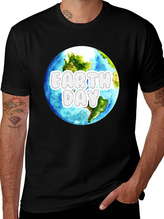 Earth Day T-Shirt - Watercolor Planet Design