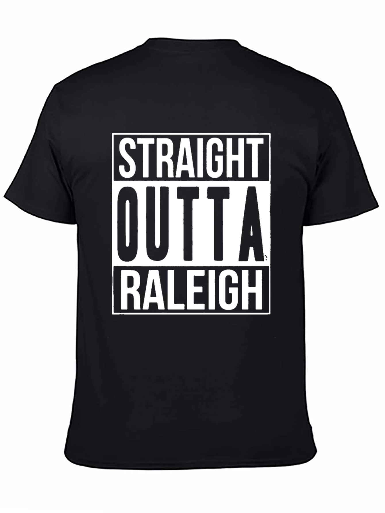 Straight Outta Raleigh Black T-Shirt