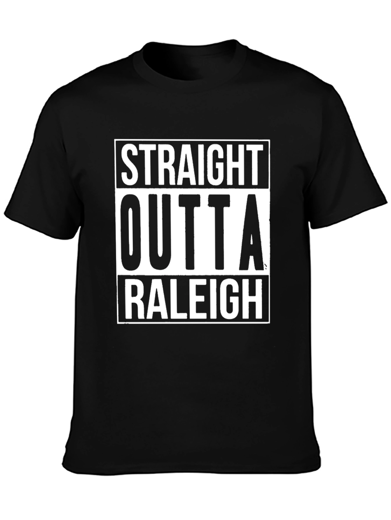 Straight Outta Raleigh Black T-Shirt